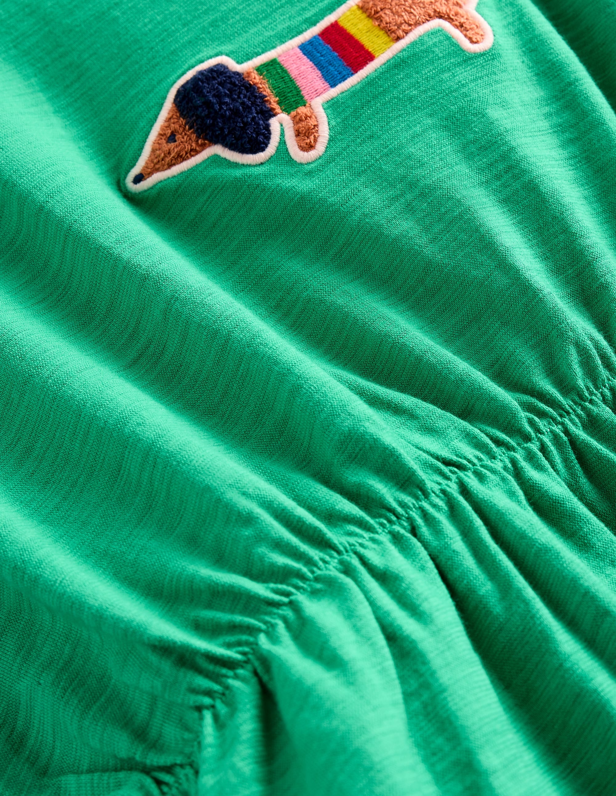  Raglan Logo Dress-Topaz Green Sausage Dog、mySite、ashleygrahame