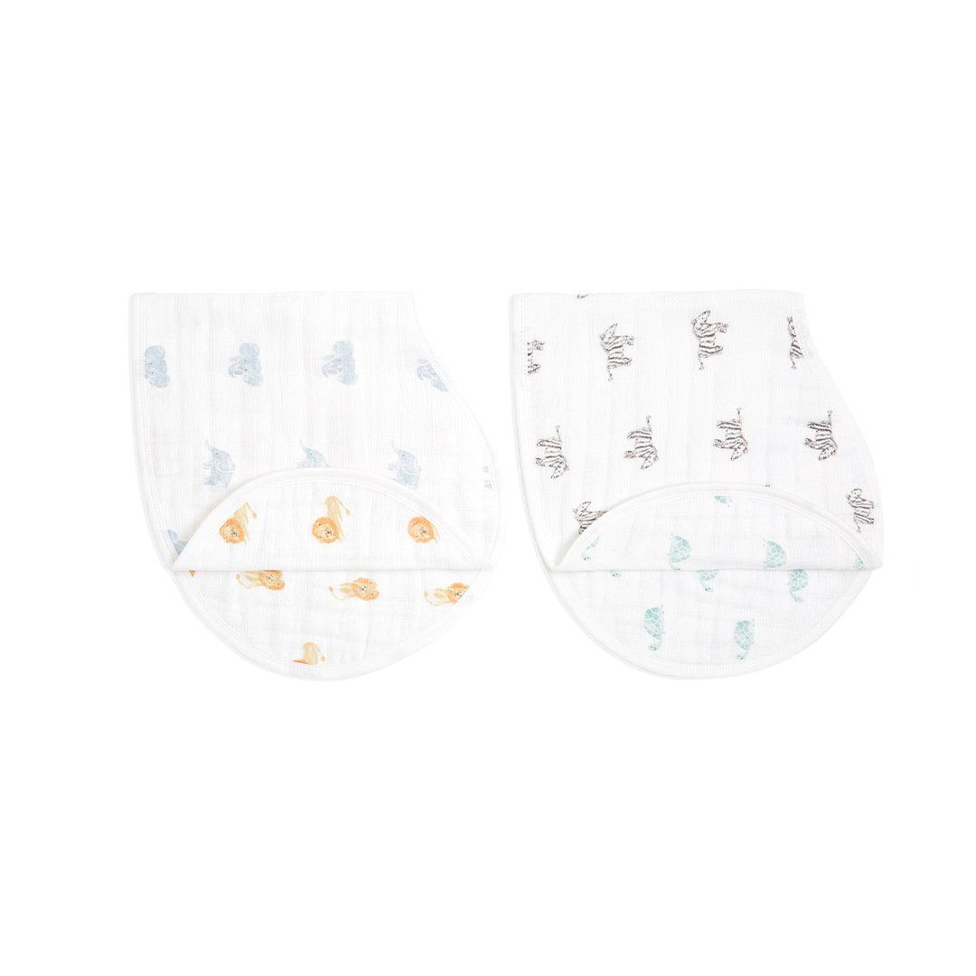  aden + anais Organic Burpy Bibs - Animal Kingdom - 2 Pack、mySite、merchandisen