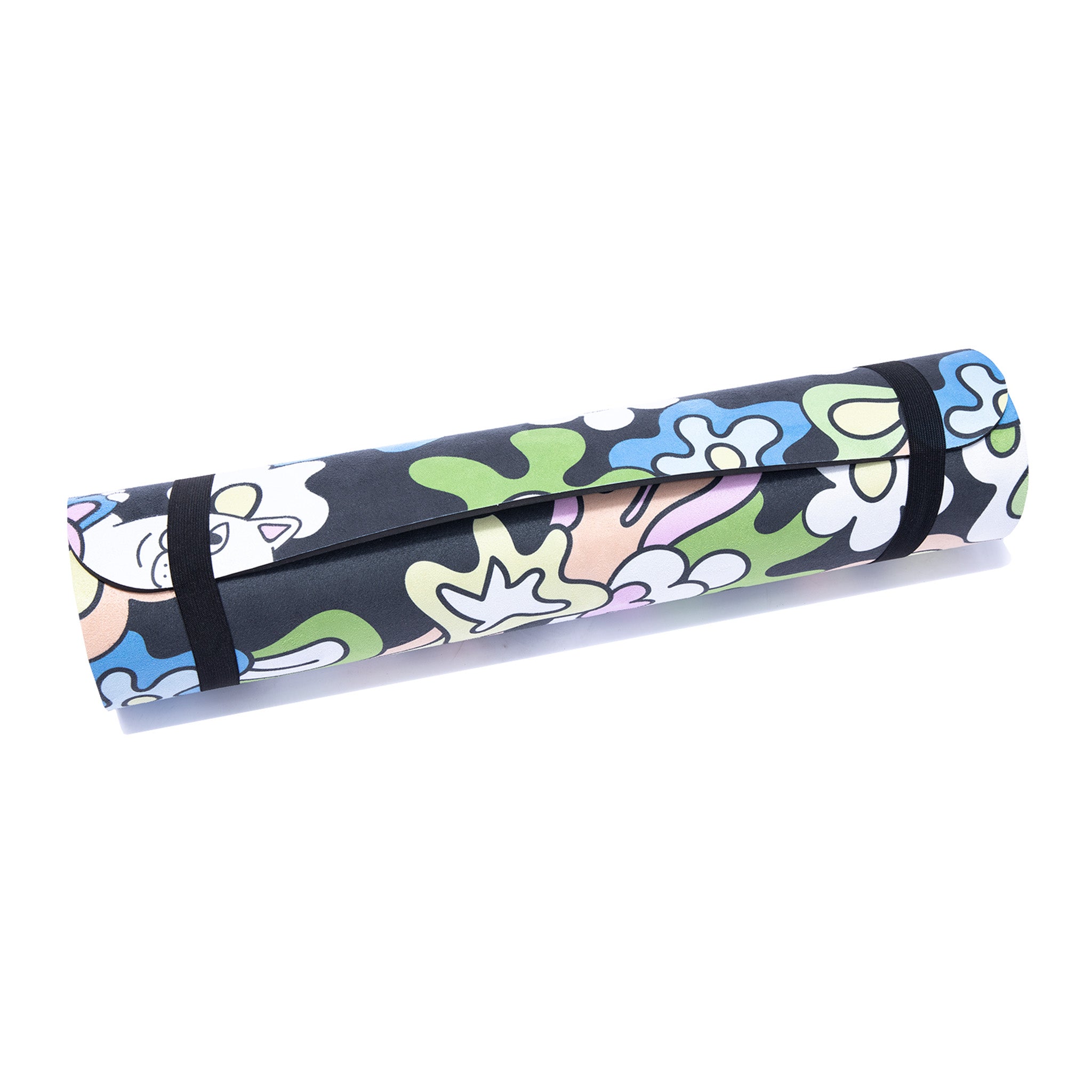  Flower Child Yoga Mat (Black)、mySite、merchandisen