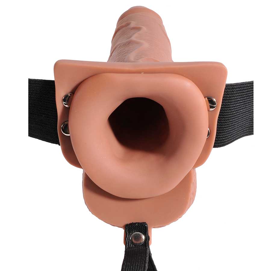 7 Inch Tan Squirting Hollow Realistic Strap-On with Balls by Fetish Fantasy、mySite、bottomscart