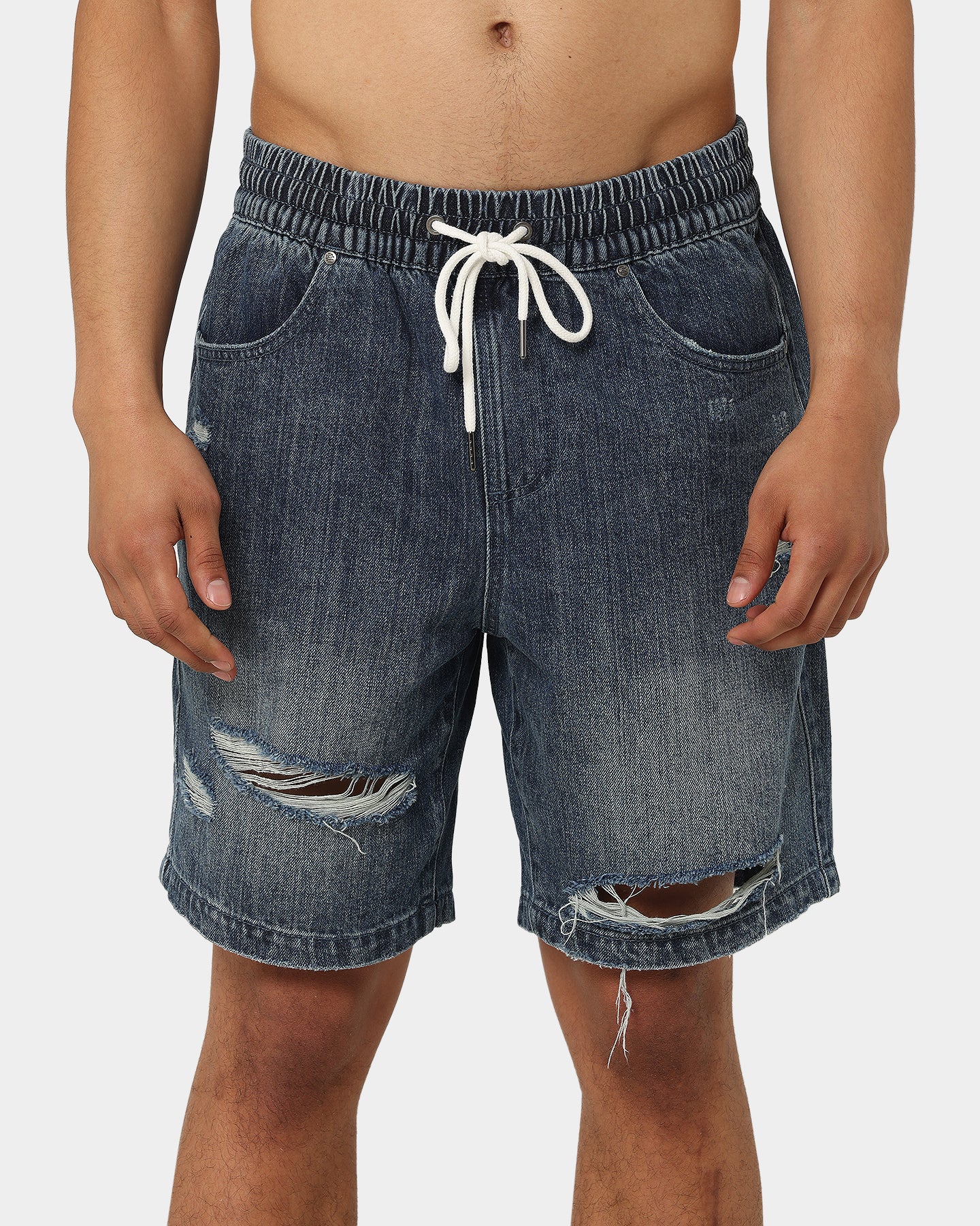 Carre Bouffant Distressed Shorts Blue、mySite、zt4zffjzw