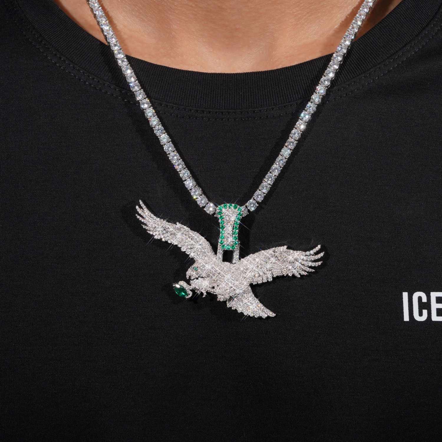 EAGLE Custom Moissanite Pendant 14K Gold、mySite、hinf8tx79