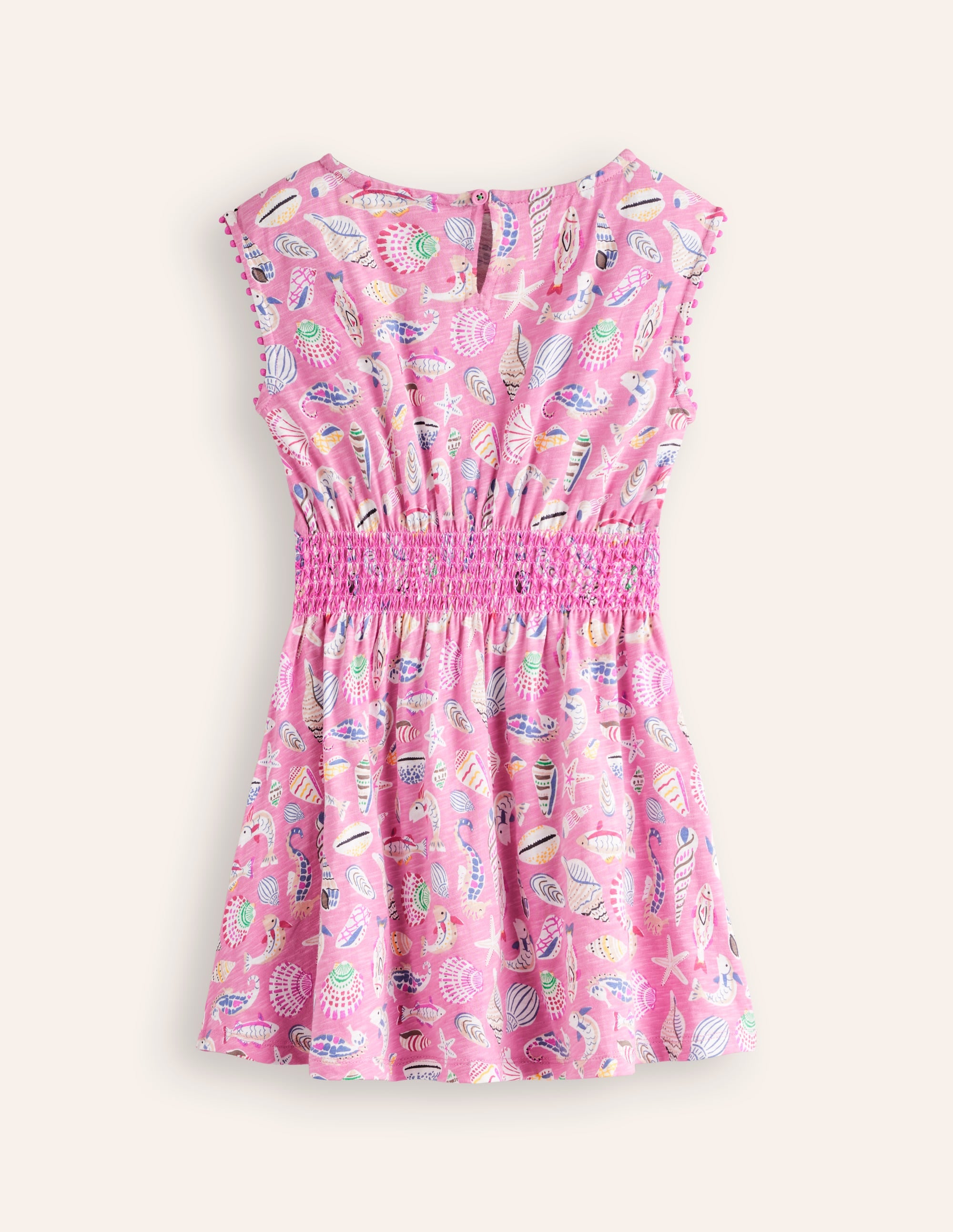  Shirred Waist Jersey Dress-Formica Pink Seashore、mySite、ashleygrahame