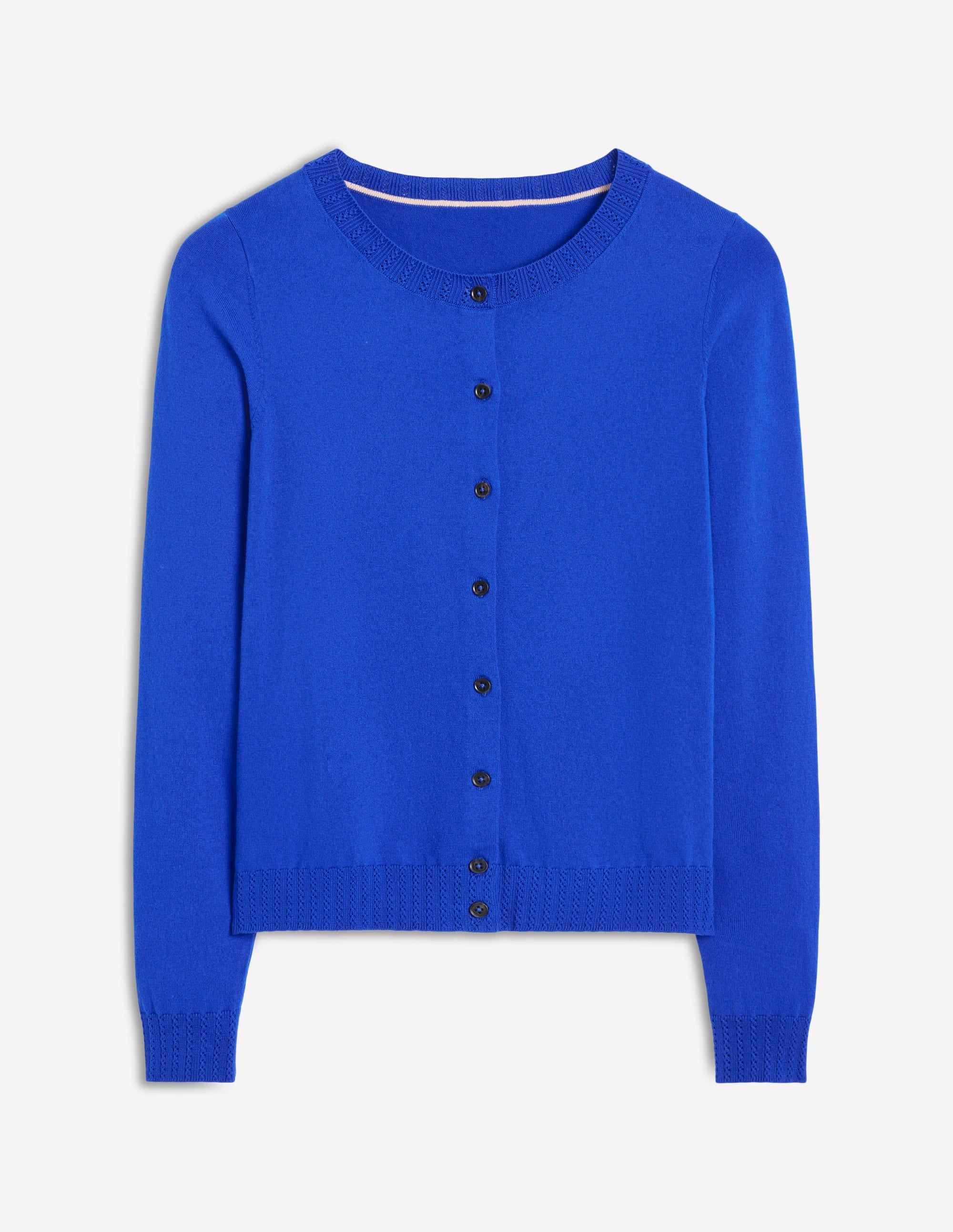  Emilia Cotton Crew Cardigan-Bright Blue、mySite、ashleygrahame