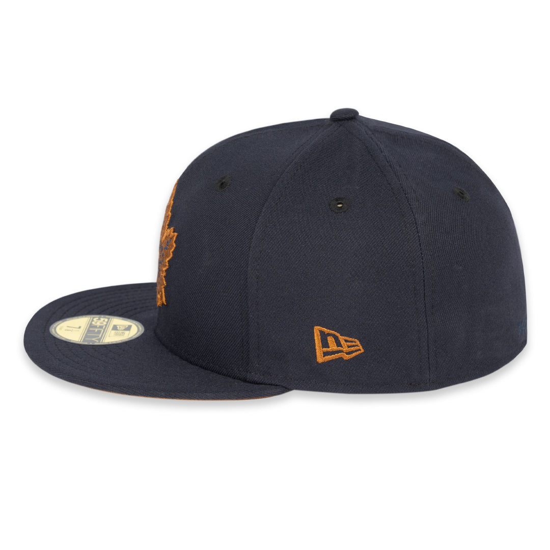 59FIFTY Prim Logo Fitted Hat - NAVY/BROWN