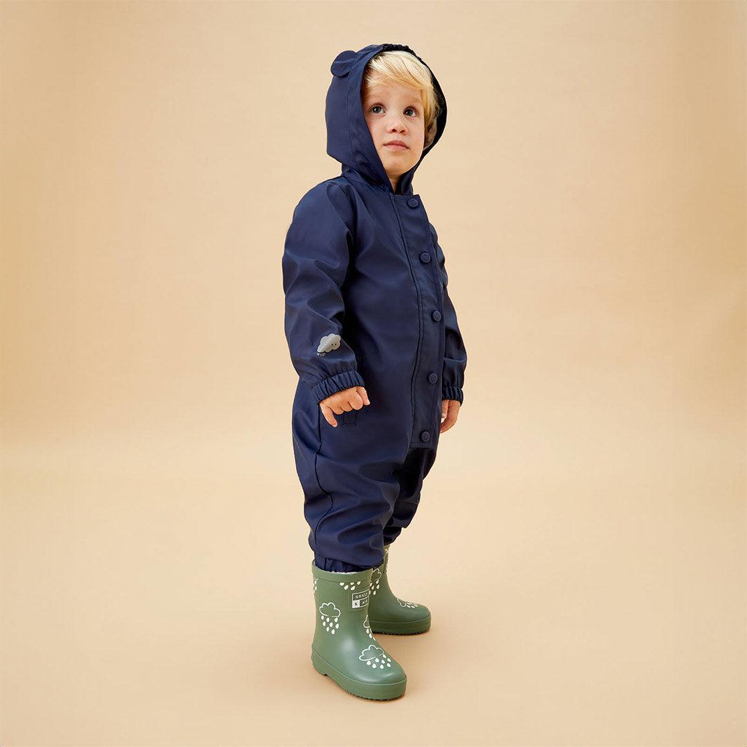  MORI Bear Recycled Waterproof Puddlesuit - Navy、mySite、merchandisen