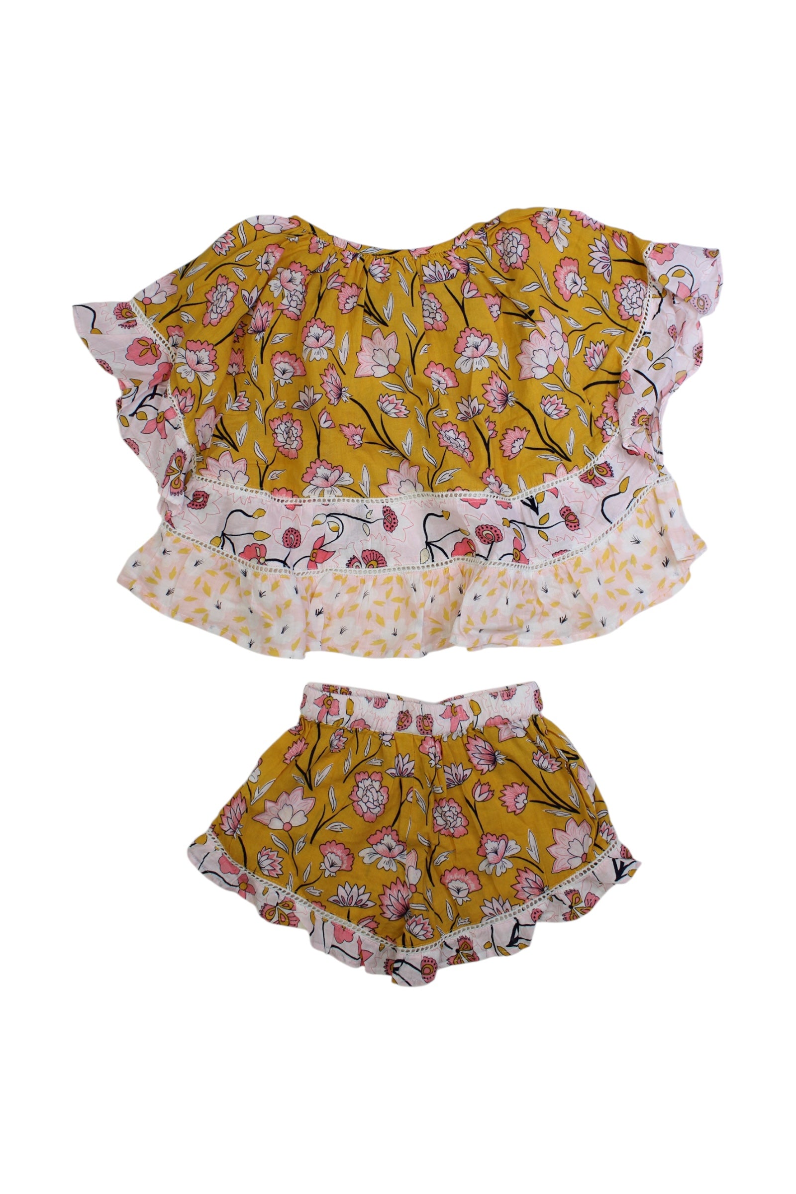 Seed Floral Ruffle Top & Shorts Set - Size 2T、mySite、g9winljtr