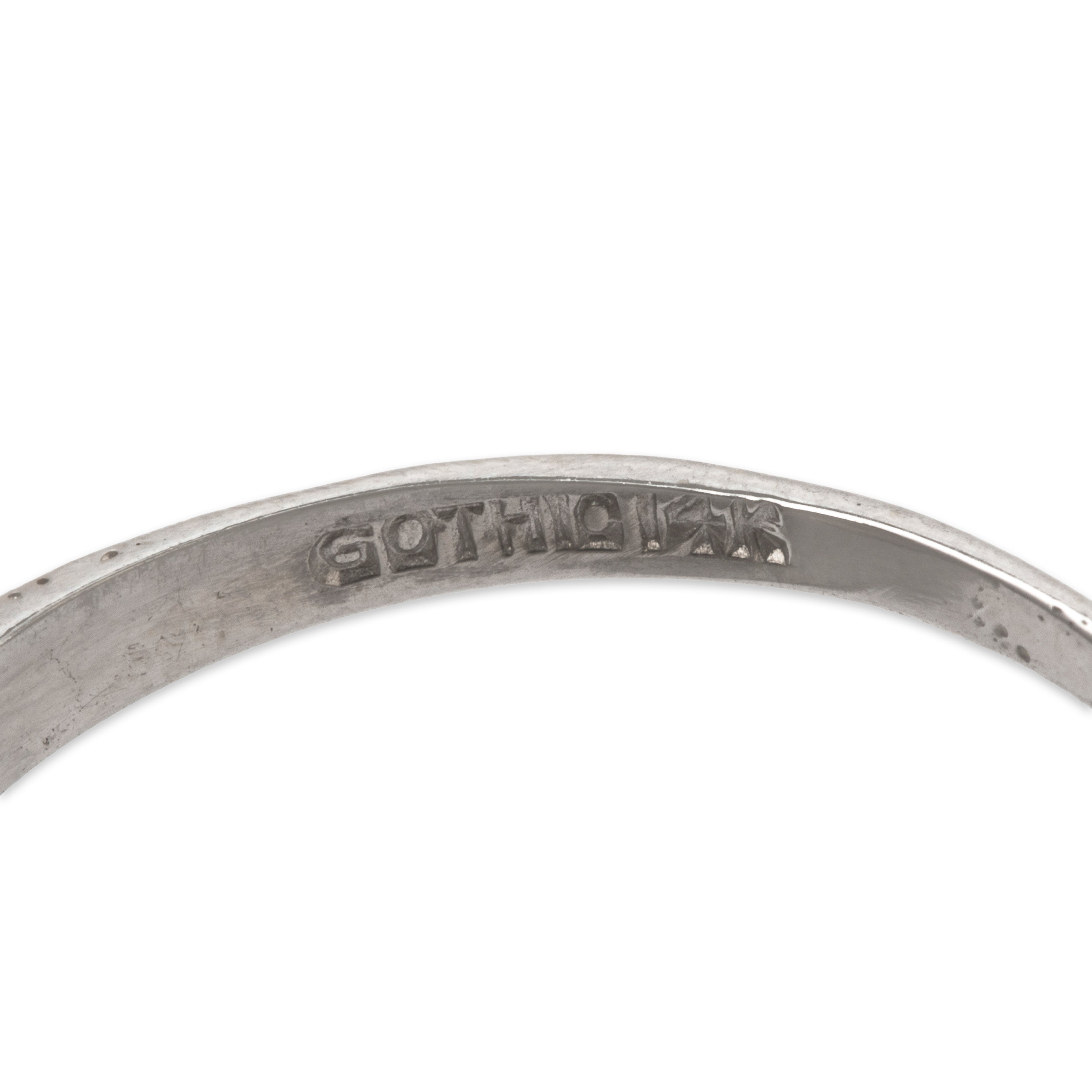 Antique Art Deco 14k White Gold Old Mine Cut Diamond Intricate Filigree Ring、mySite、hinf8tx79