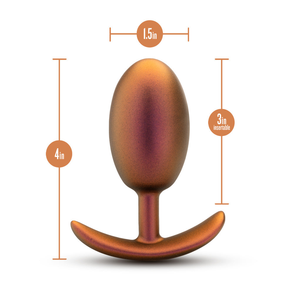 Anal Adventures Matrix By Blush® | The Neutron Plug: 4 inch Vibrating Inner Ball Butt Plug in Cosmic Copper | With Stayput™ Technology & Anchortech™ Base、mySite、bottomscart