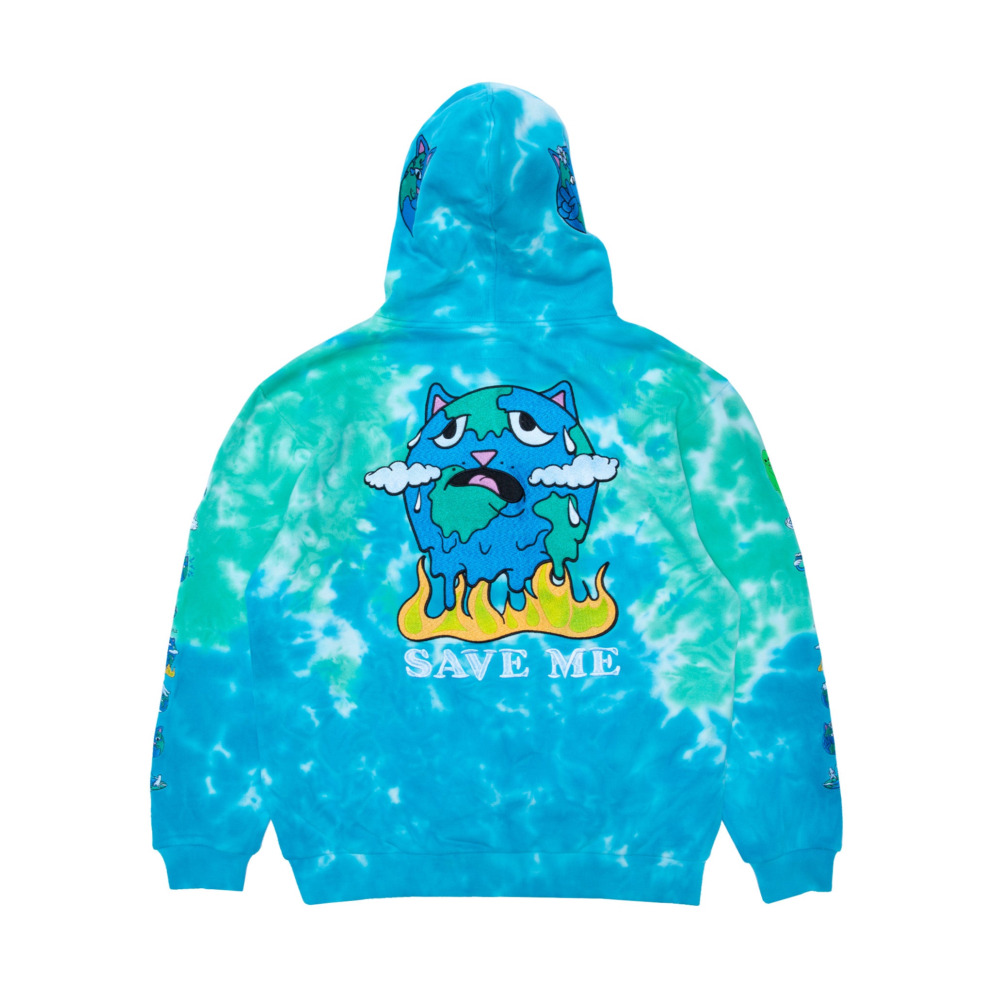  Save the World Embroidered Hoodie (Aqua/Green Tie Dye)、mySite、merchandisen