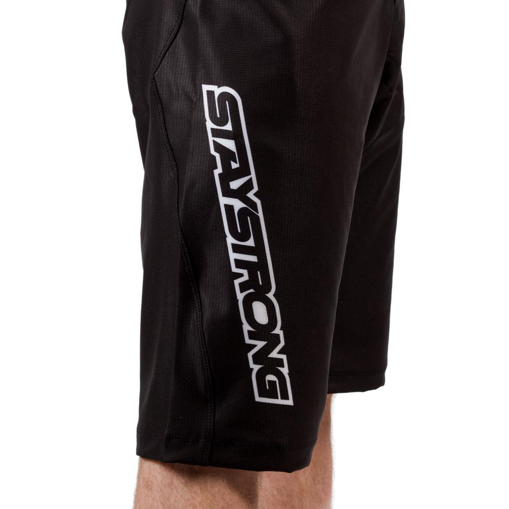  Stay Strong V3 Race Shorts - Black/White、mySite、merchandisen
