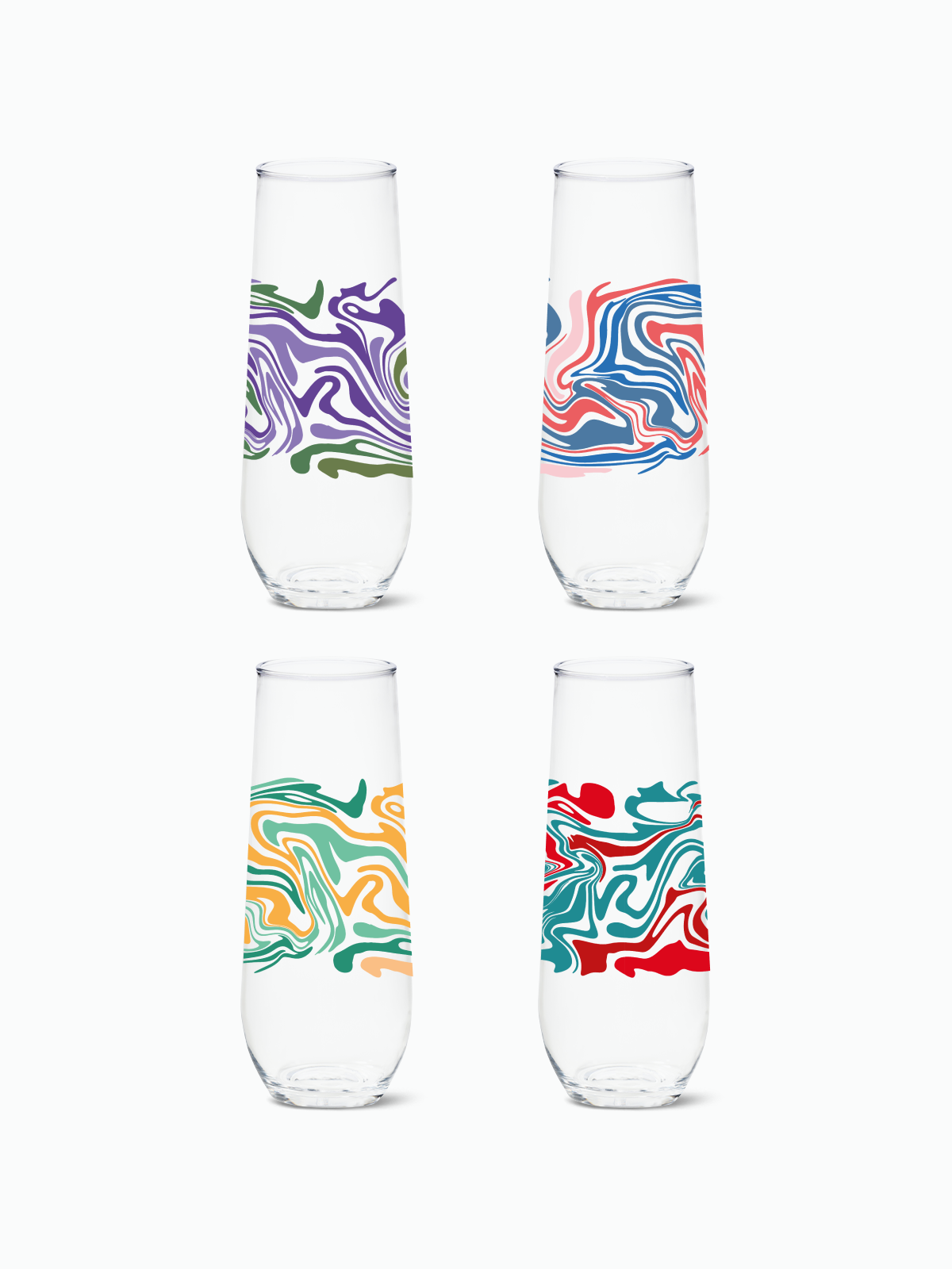 Liquid Marble - RESERVE 9oz Stemless Champagne Tritan Copolyester Glass、mySite、camillekostekn