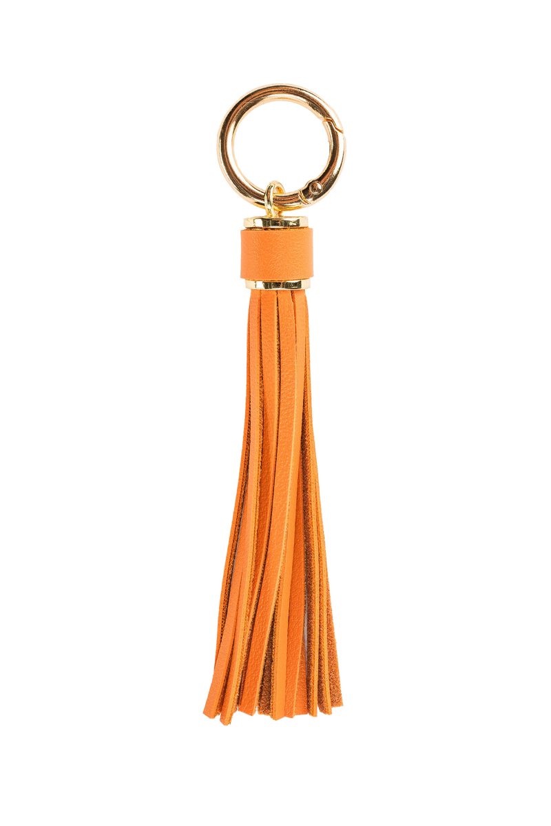 XL Leather Tassel Bag Charm - Orange、mySite、hinf8tx79