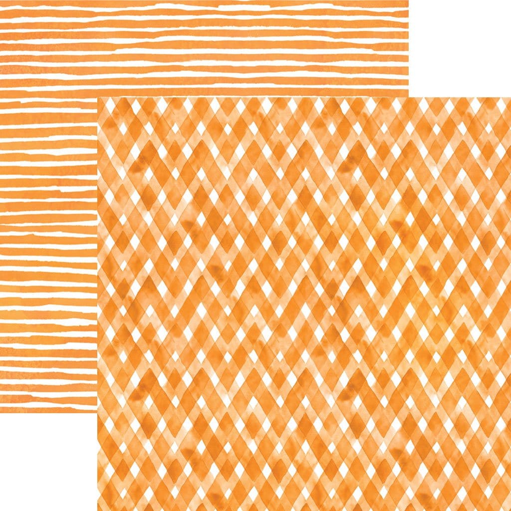  Scrapbook Paper - Orange Watercolor Plaid / Stripes、mySite、ghnorth