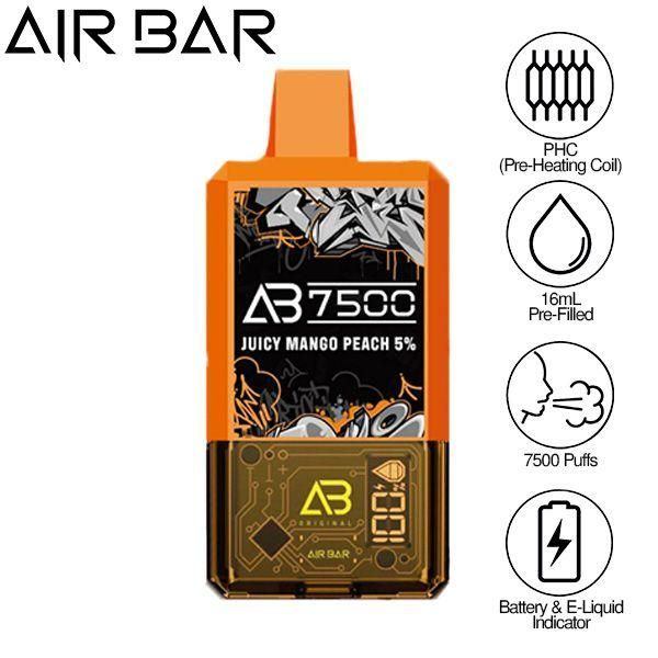 Air Bar AB7500 Puffs 16mL Disposable Vape 10 Pack、mySite、zt4zffjzw