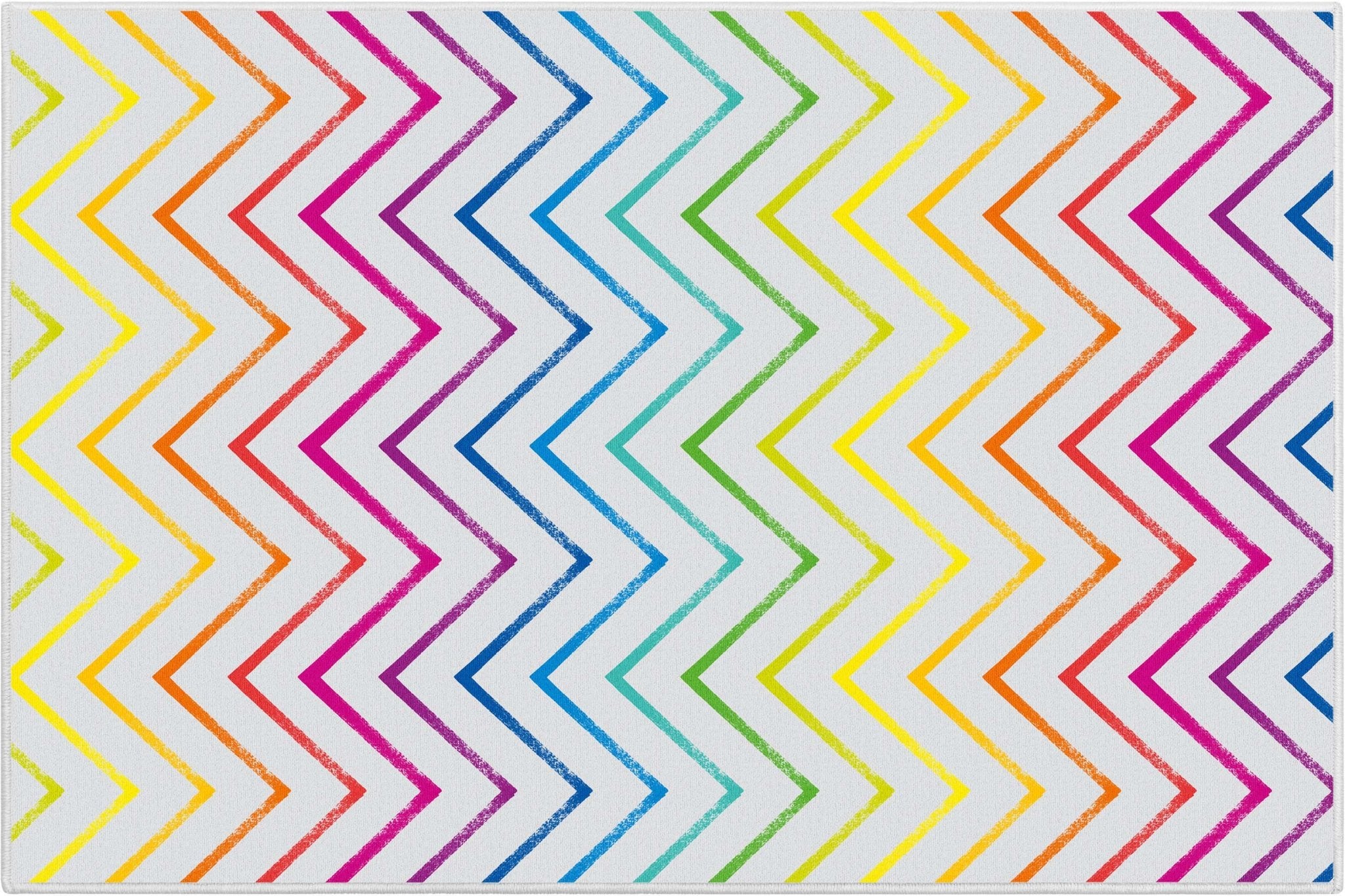 Crayola Zig Zag Multicolor Area Rug By Well Woven、mySite、gigharbornorthrealestate