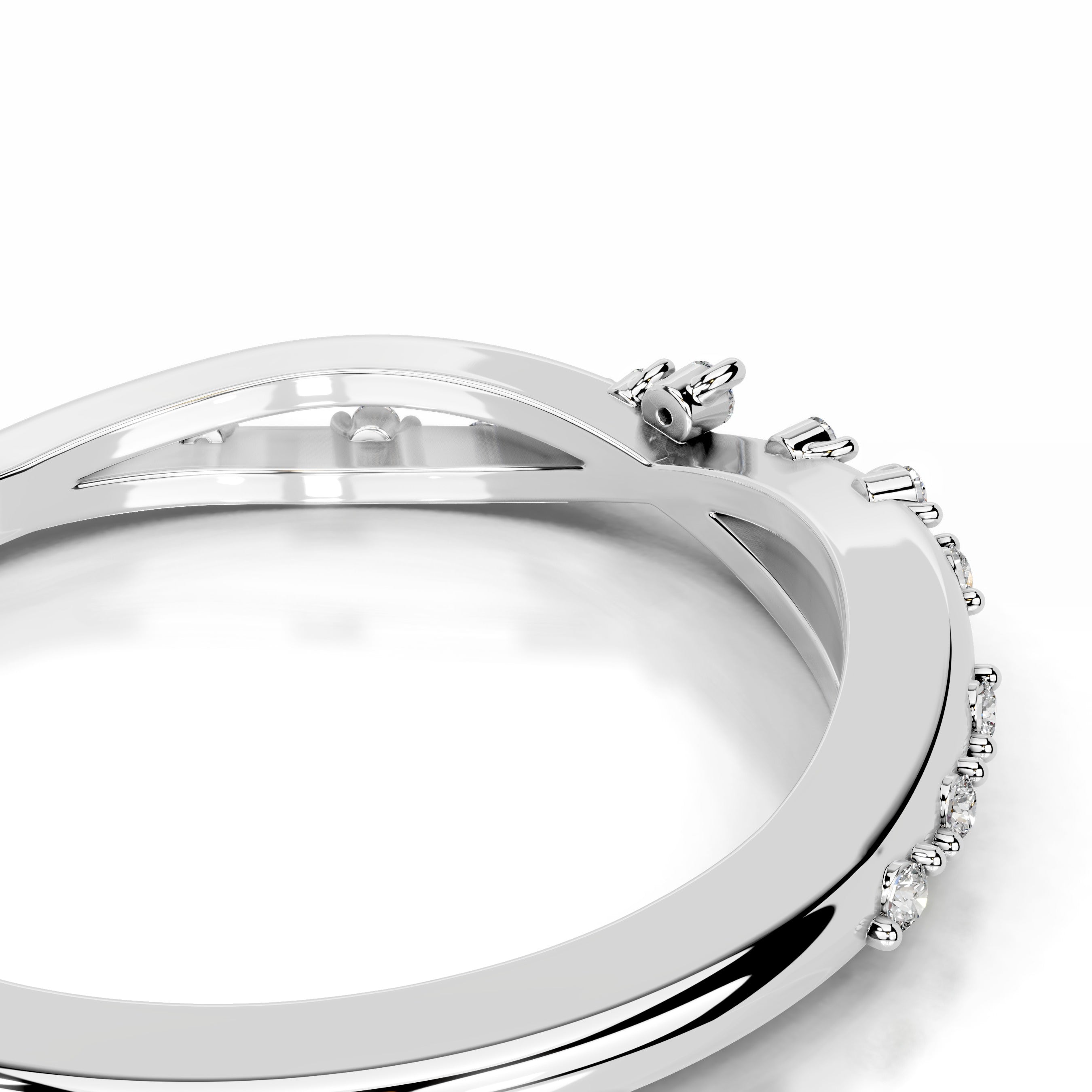Ausha Diamond Wedding band - 14K White Gold、mySite、hinf8tx79