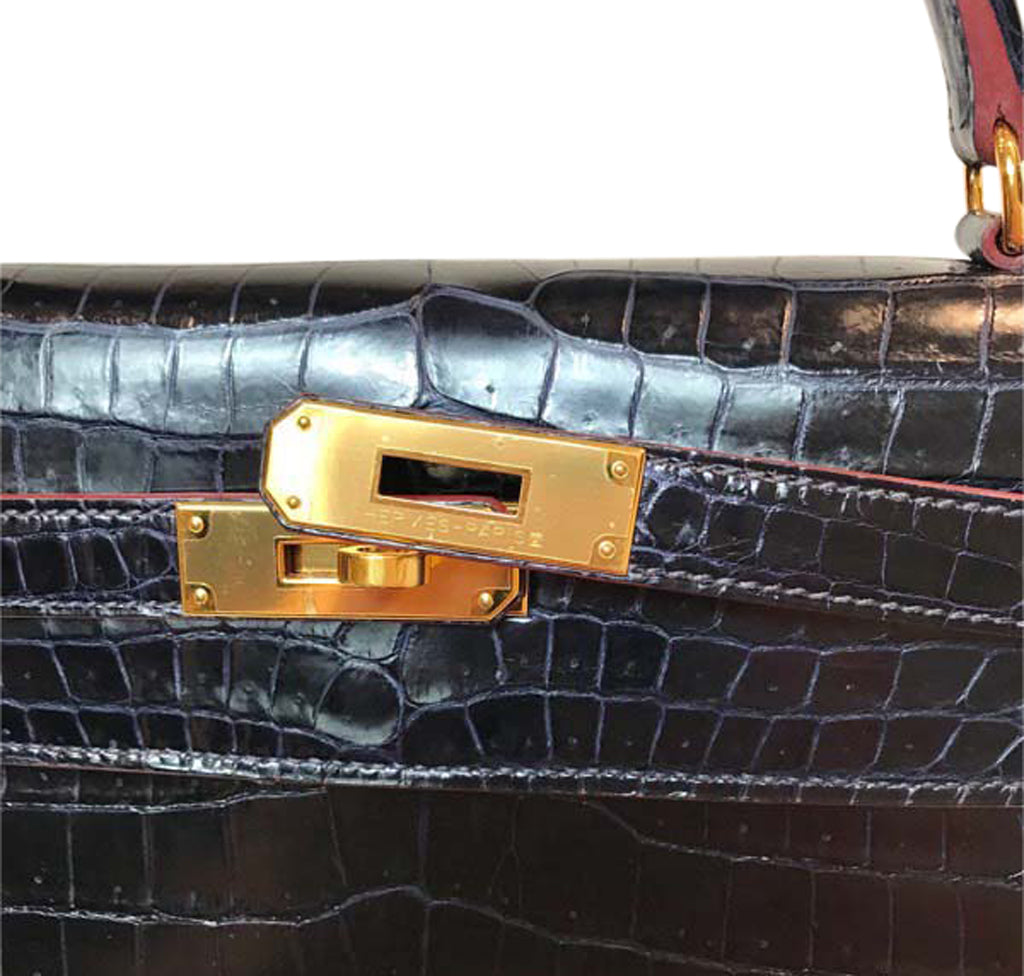 Hermès Kelly 32 Bleu Marine Crocodile、mySite、garminoutage.com