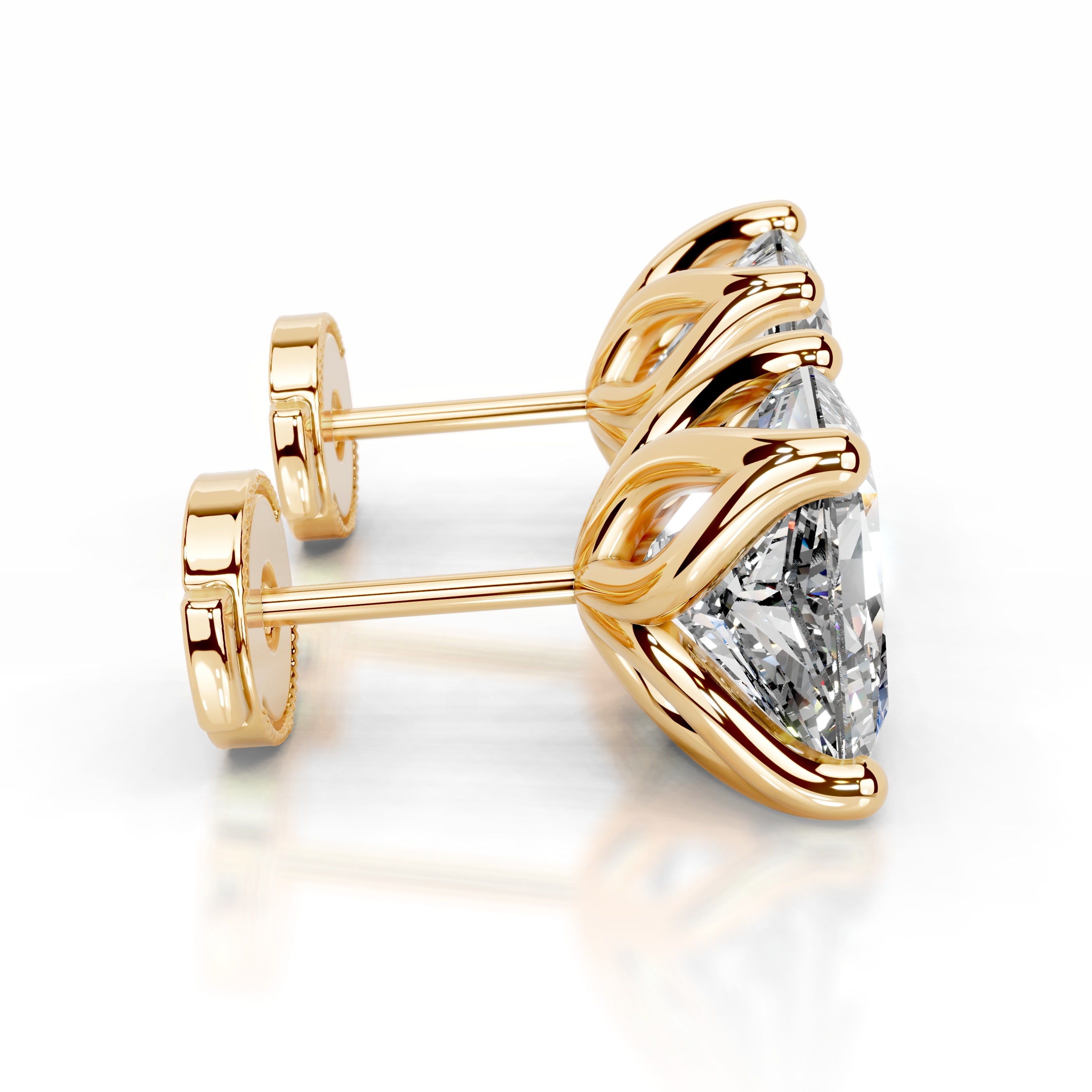 Doris Diamond Studs Earrings - 18K Yellow Gold、mySite、hinf8tx79