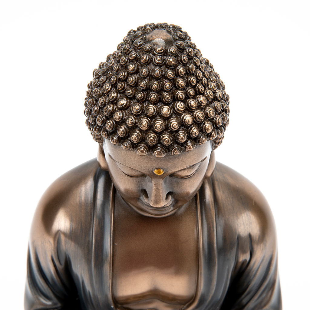 Bronze Meditating Buddha Statue with Alms Bowl、mySite、topwebapps