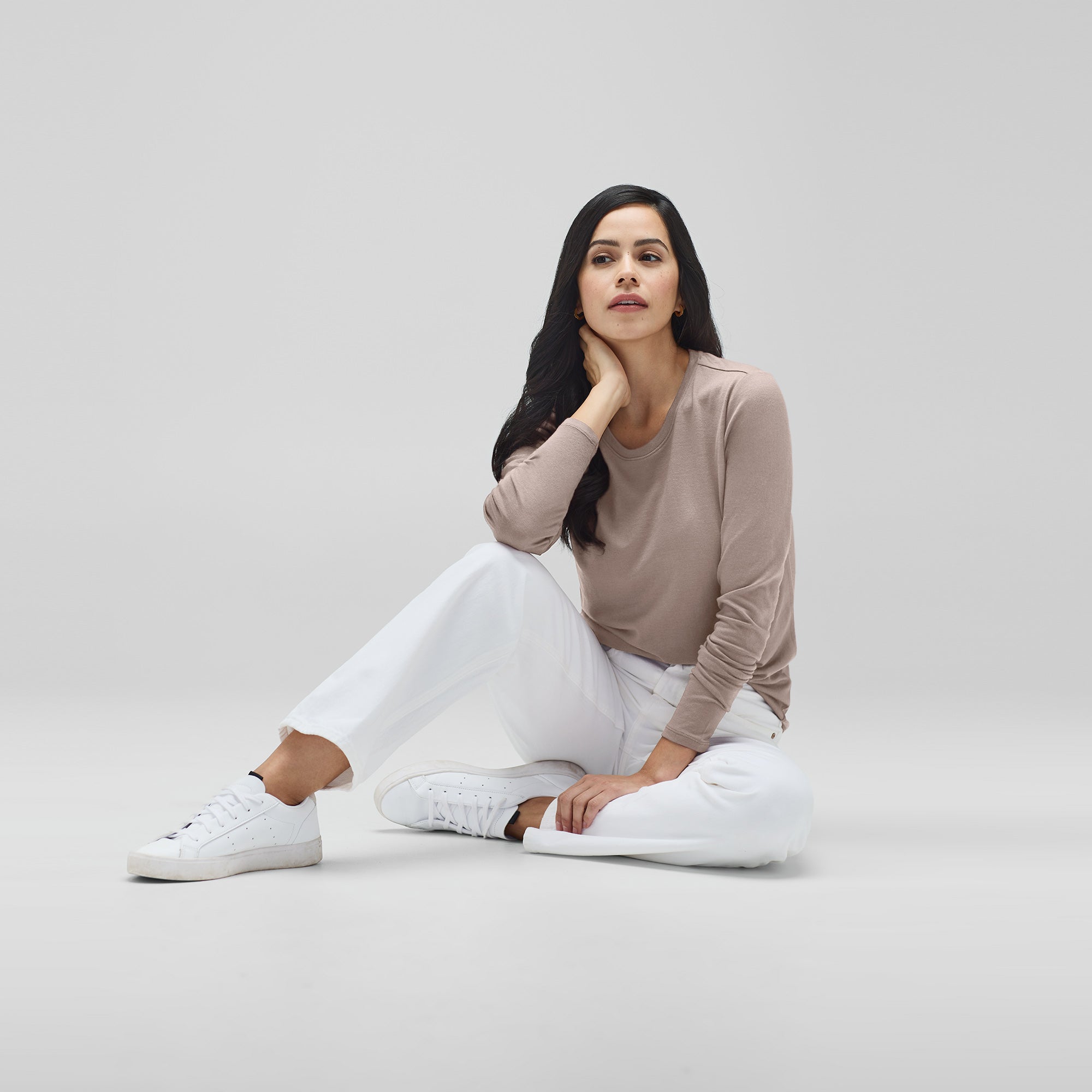 Women's Long Sleeve Merino Crew、mySite、noshort