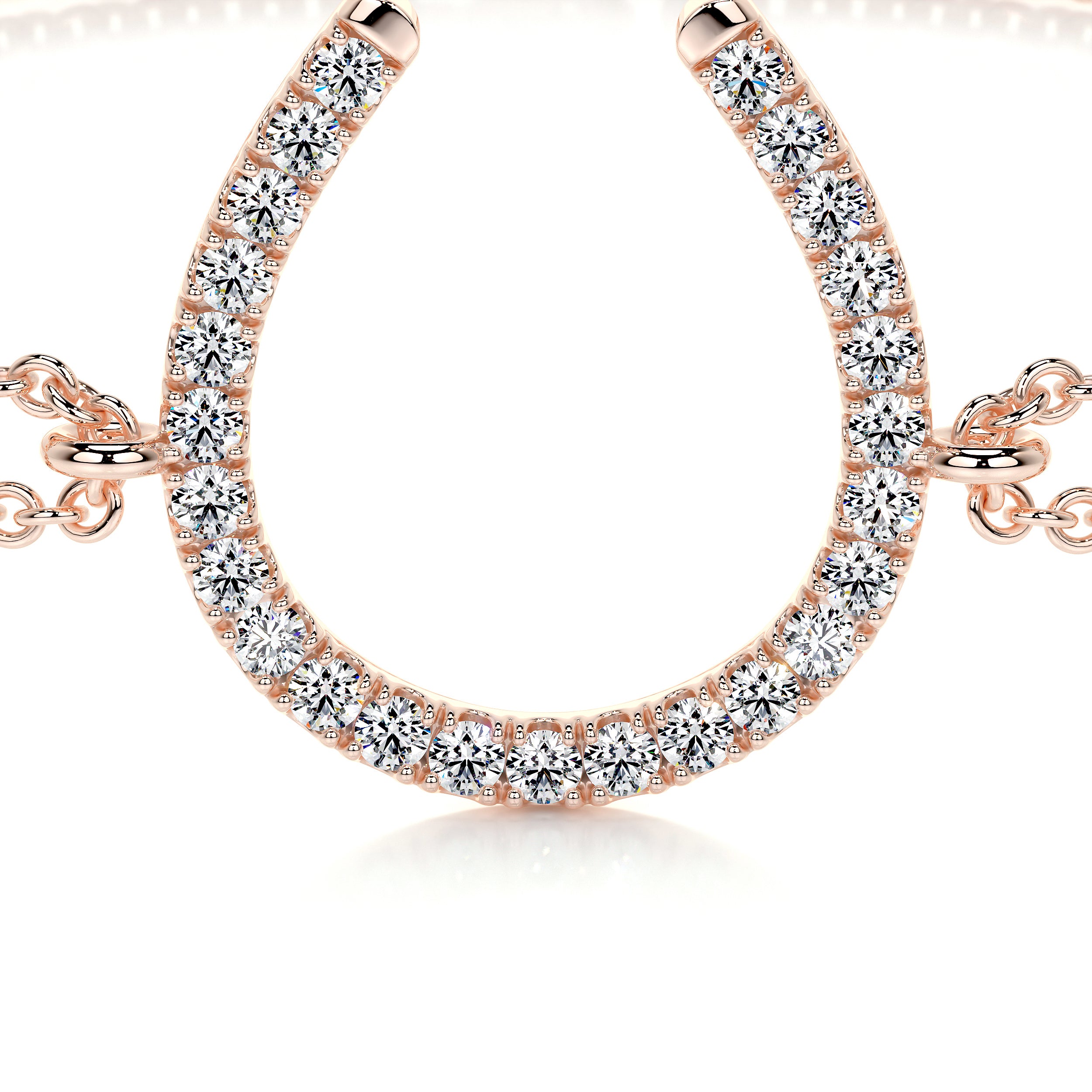 Horseshoe Lab Grown Diamonds Bracelet (0.20 Carat) -14K Rose Gold、mySite、hinf8tx79