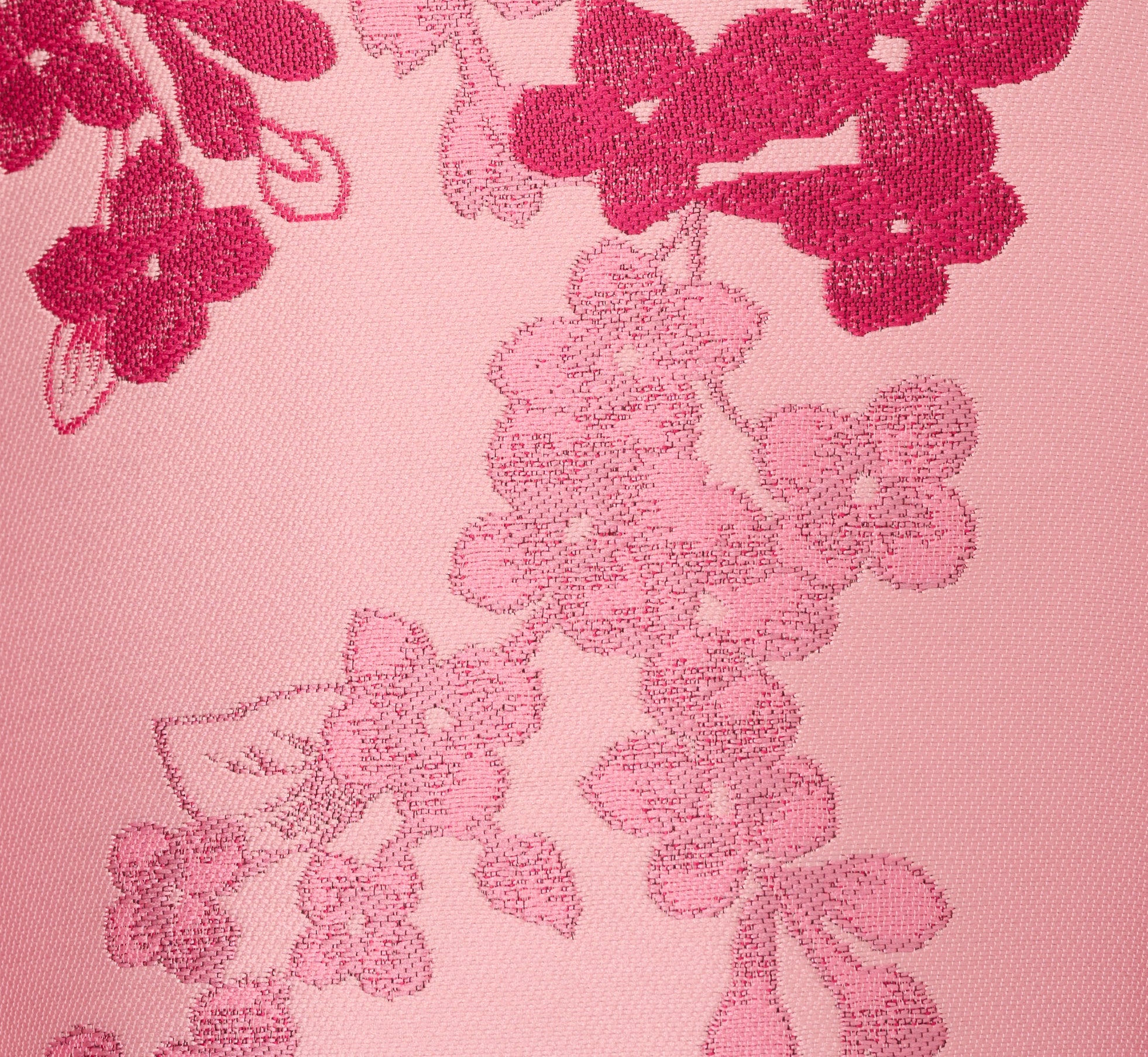 Floral Jacquard Ankle Length Dress With Off The Shoulder Neckline In Pink Multi、mySite、solidvoid