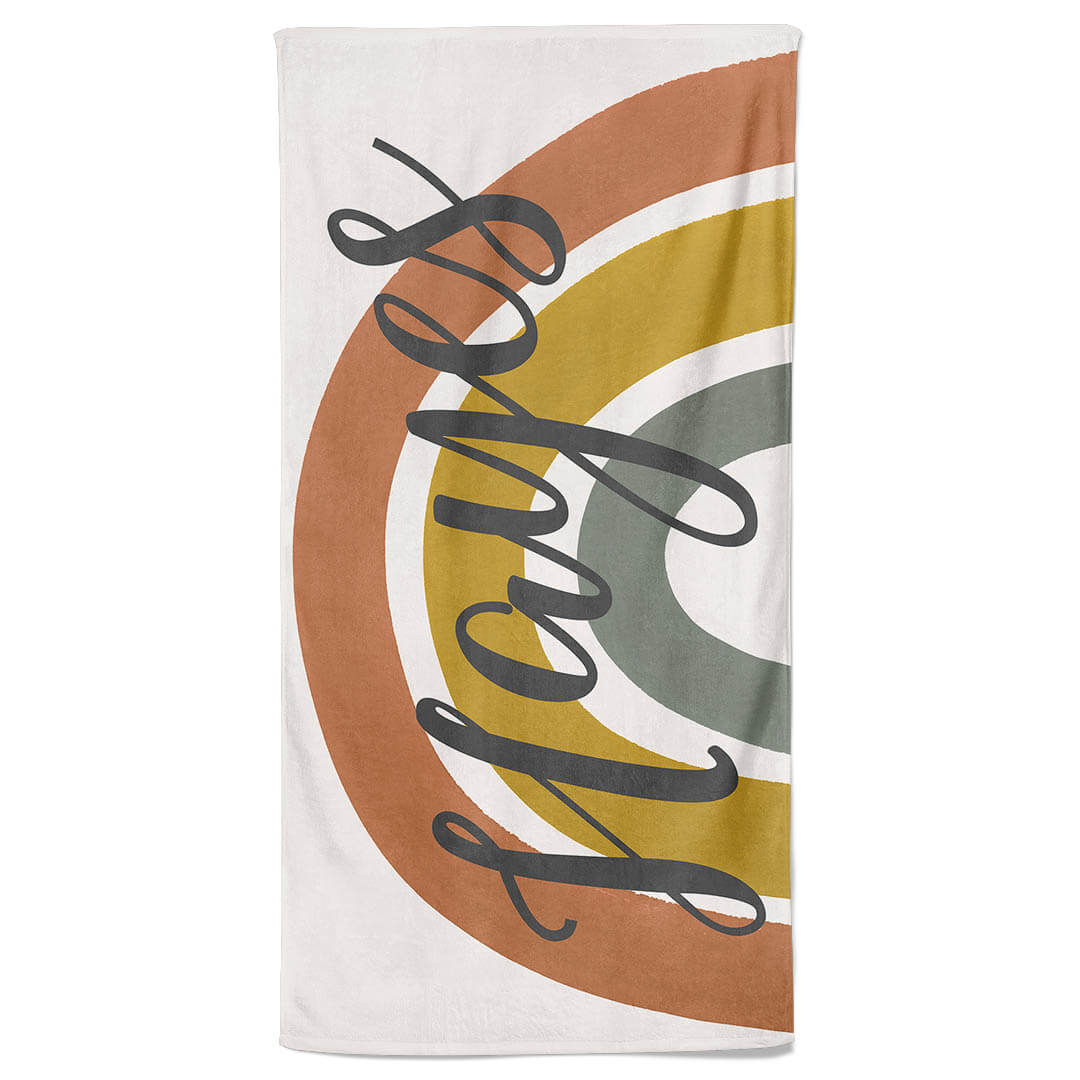 Rainbow Sunset Personalized Kids Beach Towel、mySite、layawaytickets