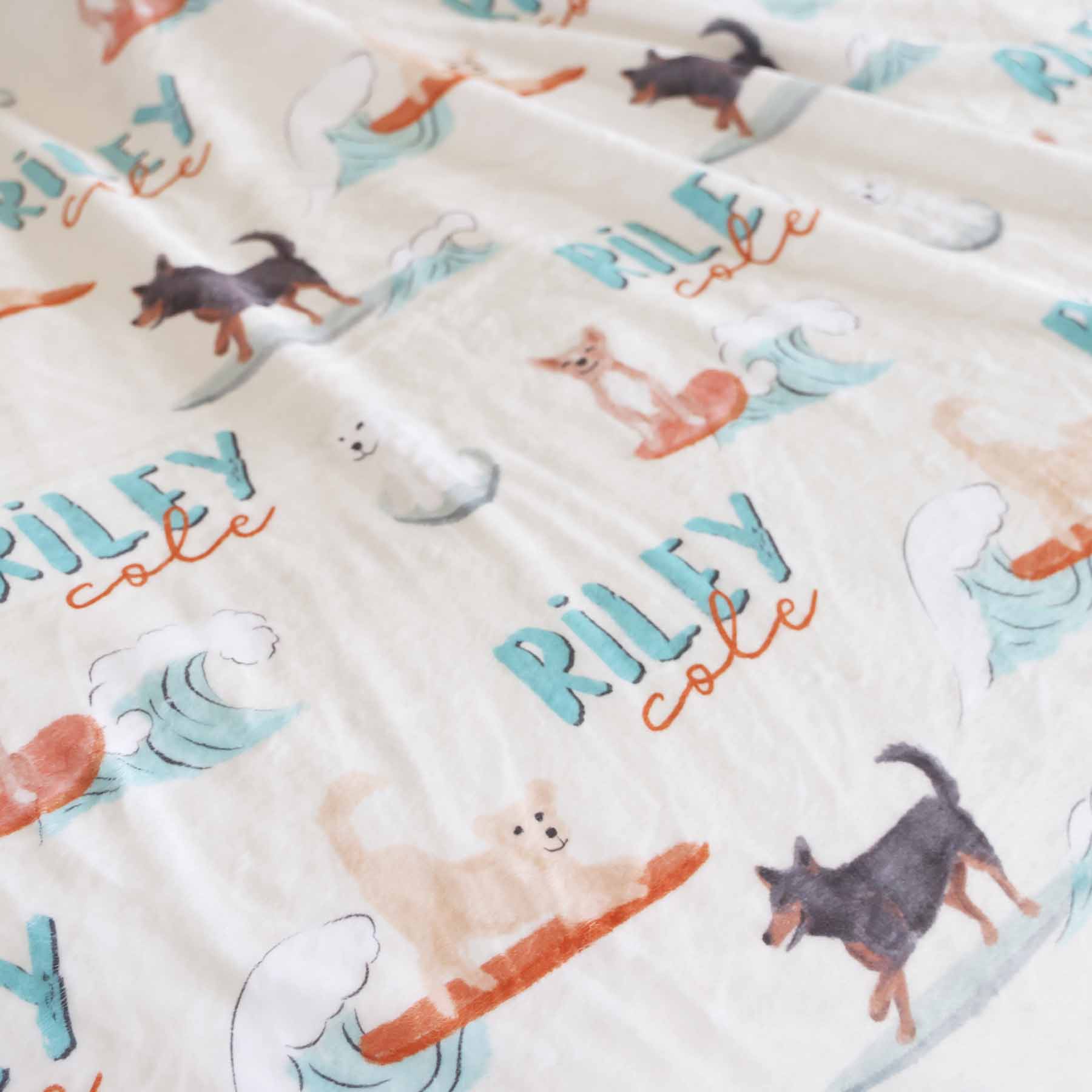  Paddle Pups Personalized Kids Blanket、mySite、layawaytickets