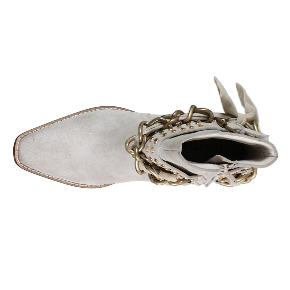 Paper Lily Chain Studded Snip Toe Zippered Booties、mySite、gtrtttuynbv