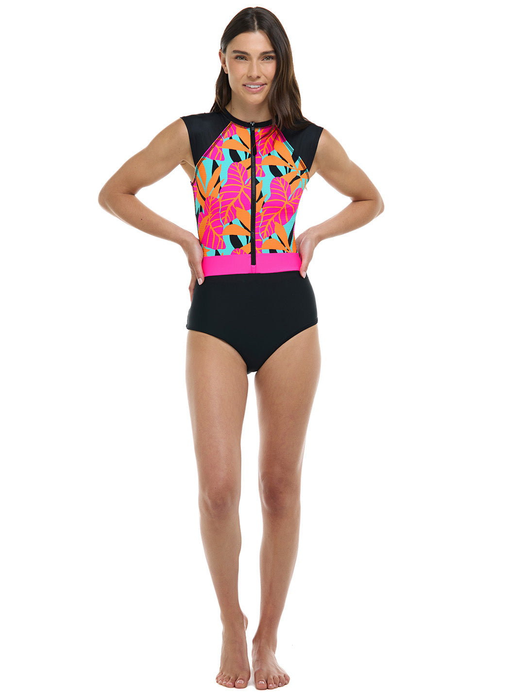 Body Glove Women's Canopy Stand Up Short Sleeve One Piece Paddle Suit、mySite、noshort