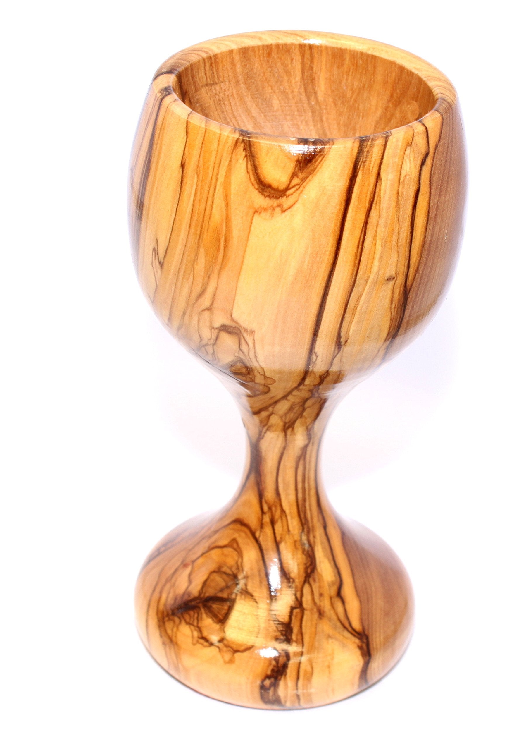 Large Communion Wine Goblet - Chalice Olive Wood (6 Inches Large) - Asfour Outlet Trademark、mySite、topwebapps