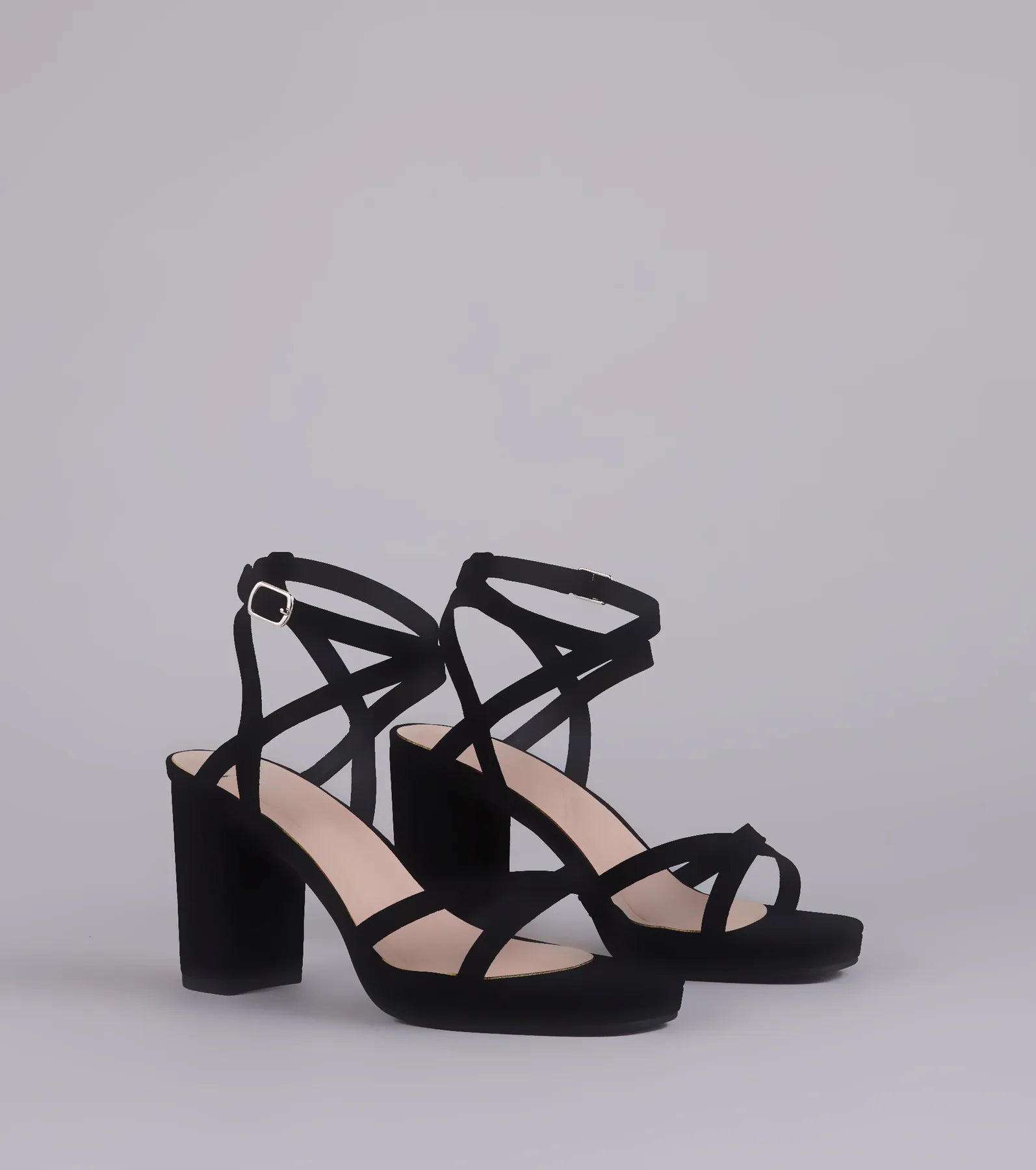  RSVP Yes Strappy Platform Block Heels、mySite、justintrudeaud