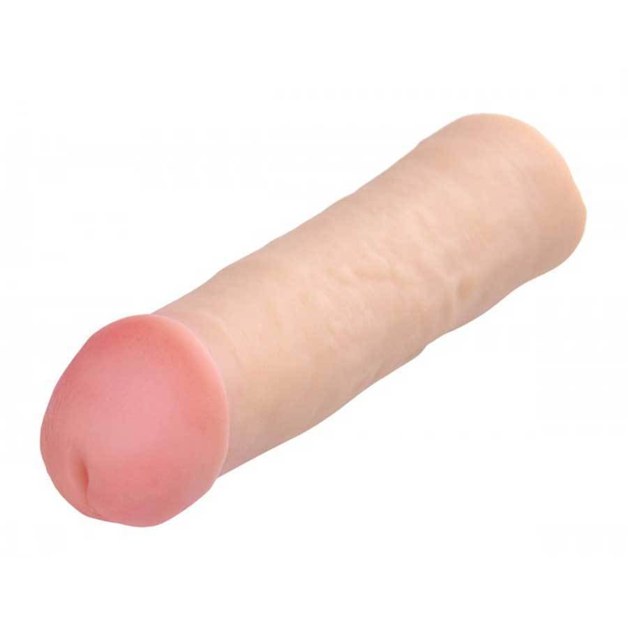 Mega Enlarger Penis Sleeve 8.5 Inch Tan Realistic Cock Sheath、mySite、bottomscart
