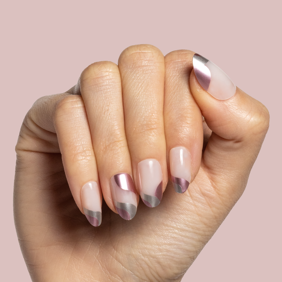 Metallic Swirls - Press-On | Medium | Oval - Part of Set、mySite、solidvoid