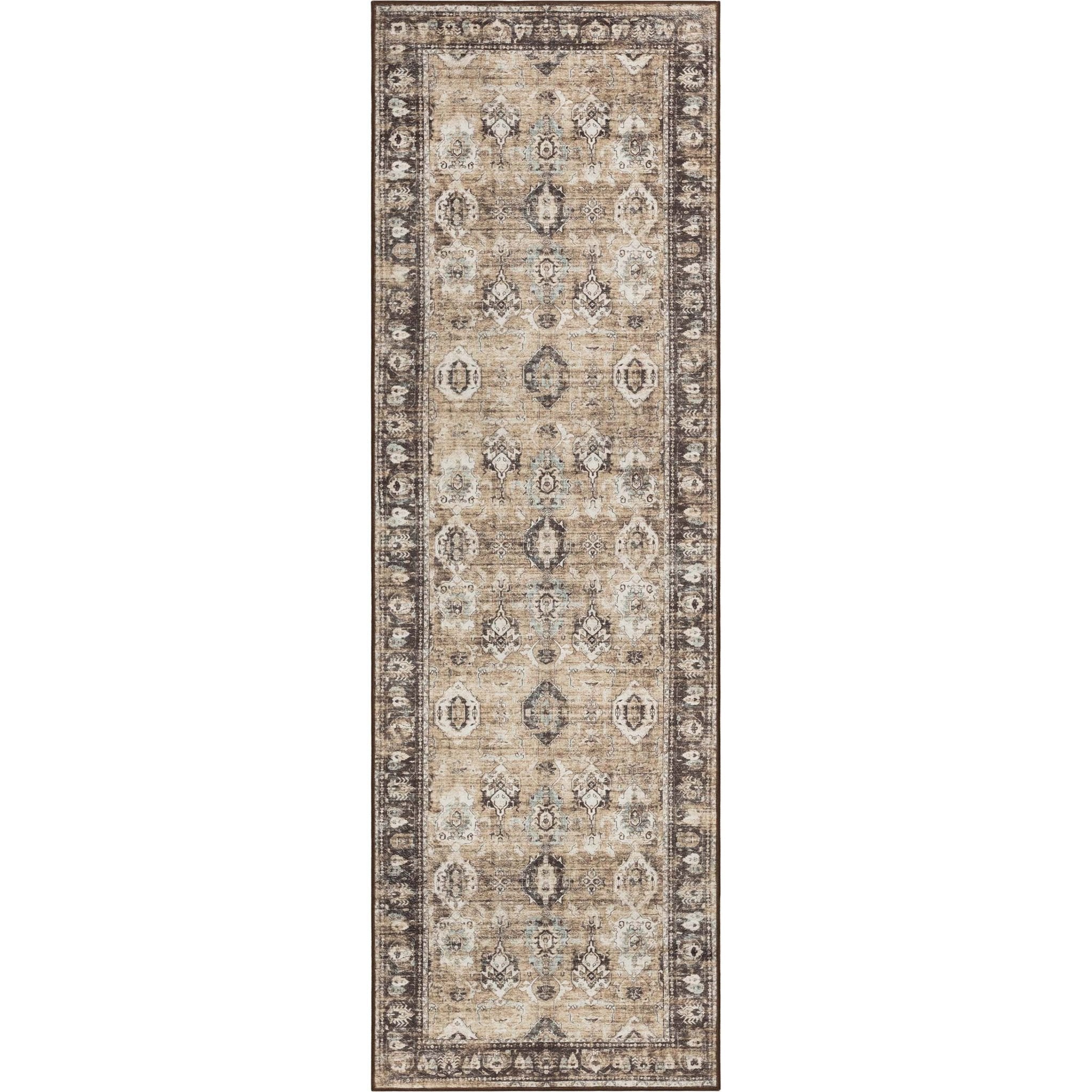 Elle Basics Intrigue Easy-Clean Washable Rug - Durable, Non-Slip, Low-Profile Design for Home Comfort、mySite、gigharbornorthrealestate