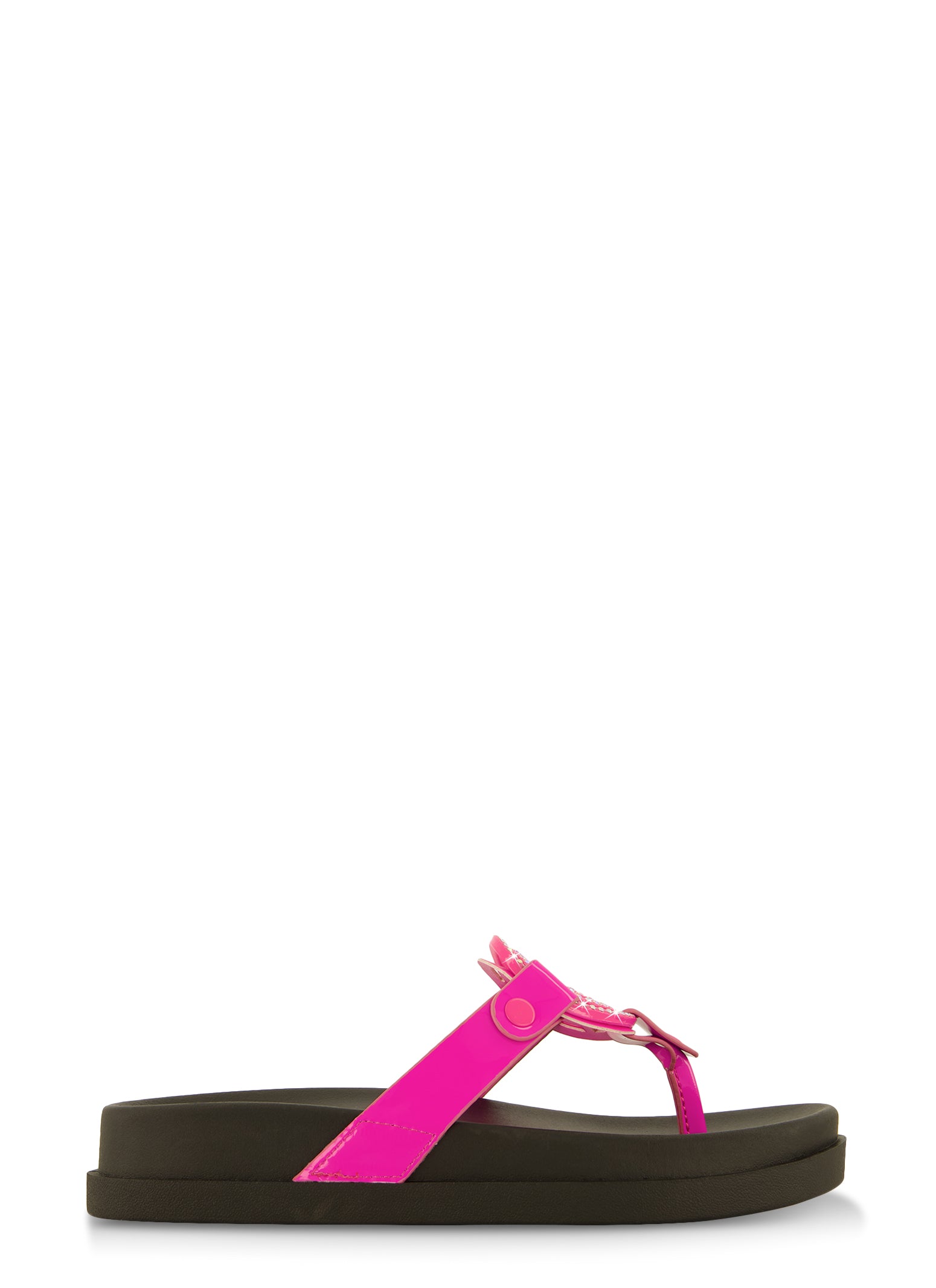 Geometric Rhinestone Pendant Platform Thong Sandals、mySite、camillekostekn