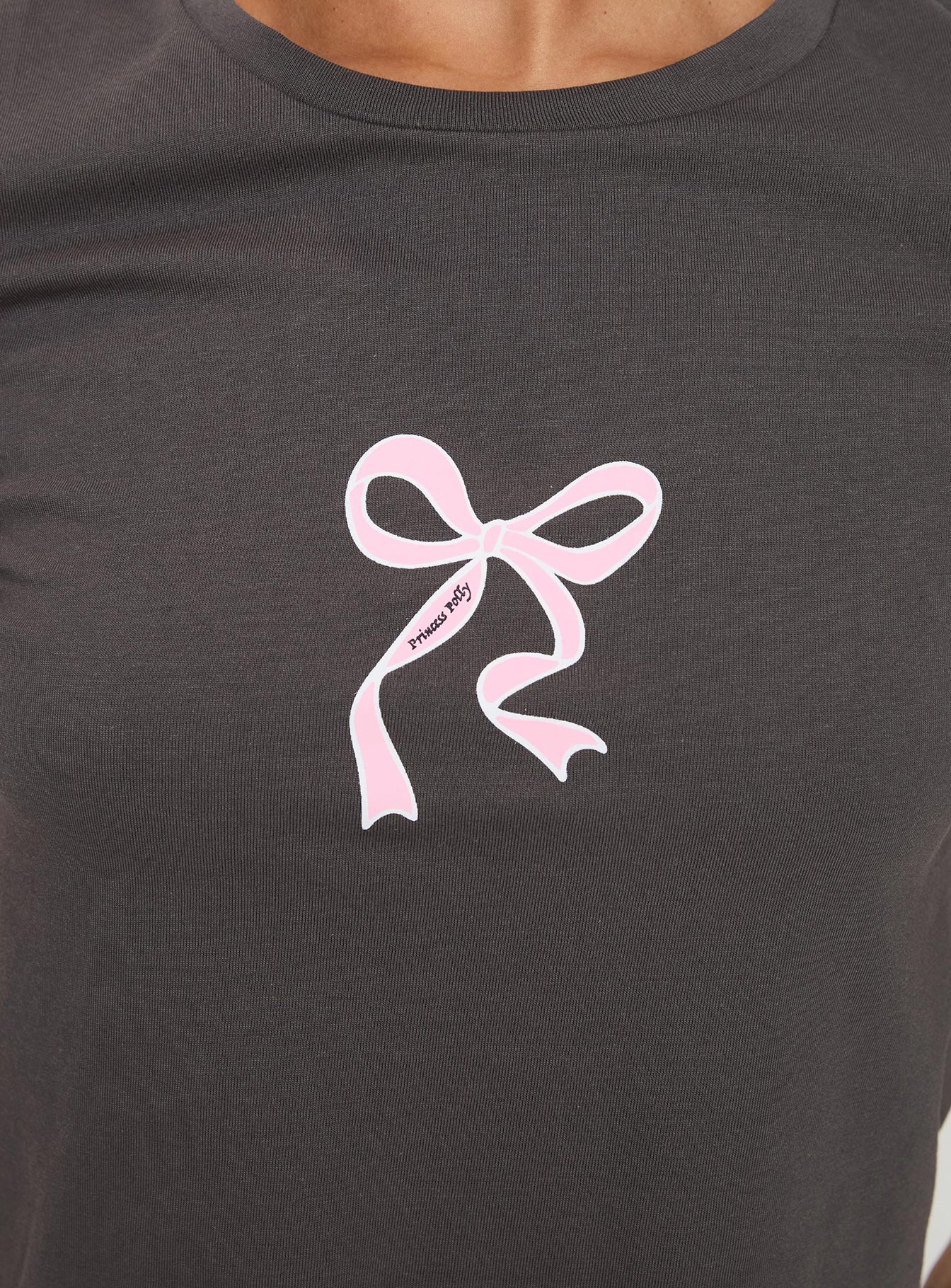 Polly Bow Tee Charcoal、mySite、solidvoid
