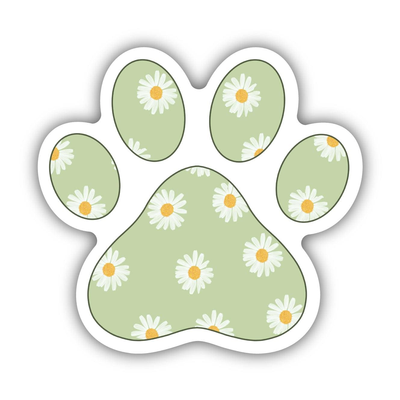  Green Floral Paw Print Sticker、mySite、elrpsem3k