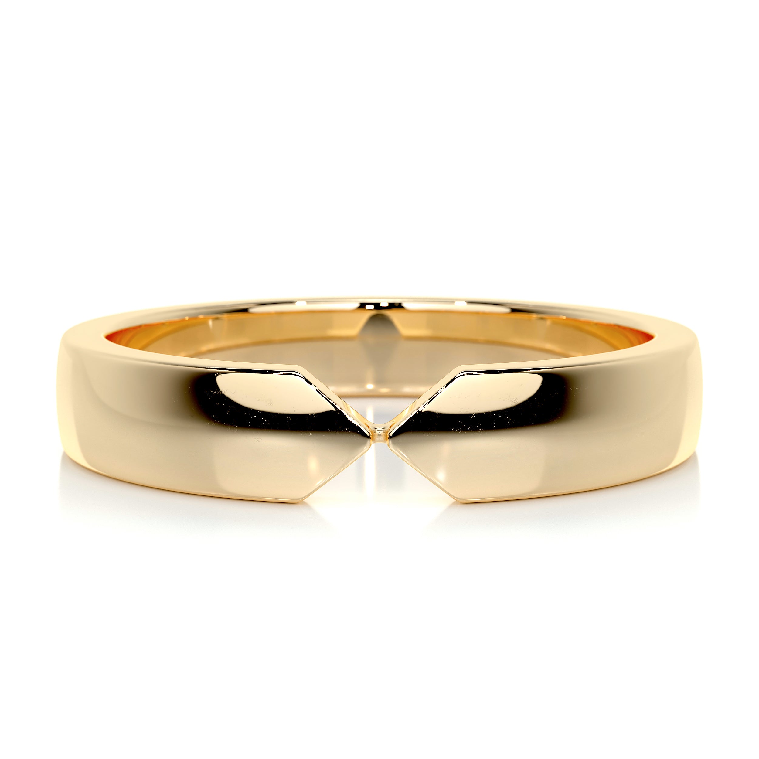 David Men's Wedding Band -18K Yellow Gold、mySite、hinf8tx79