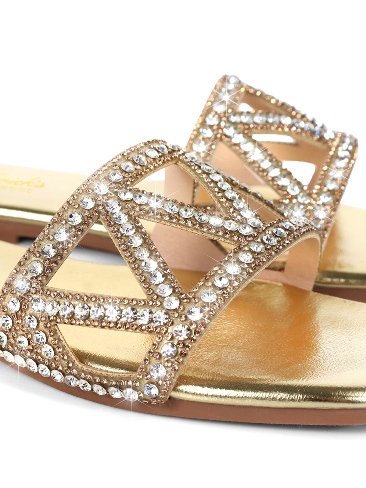 Lucy Rhinestone Flat Sandal、mySite、bengalsvssteelers