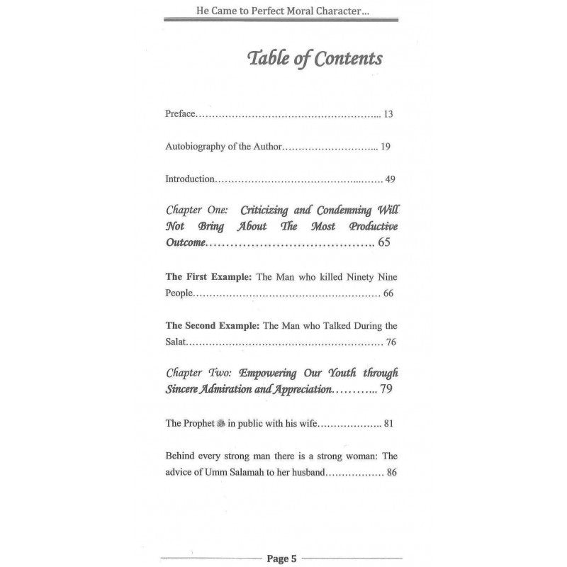 He Came to Perfect Moral Character By Abu Azzubair Shadeed Muhammad Rhajan Malik Couram、mySite、topwebapps