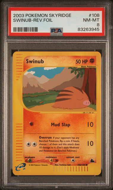 Swinub Reverse Holo #108 PSA 8 Skyridge、mySite、waistdrama