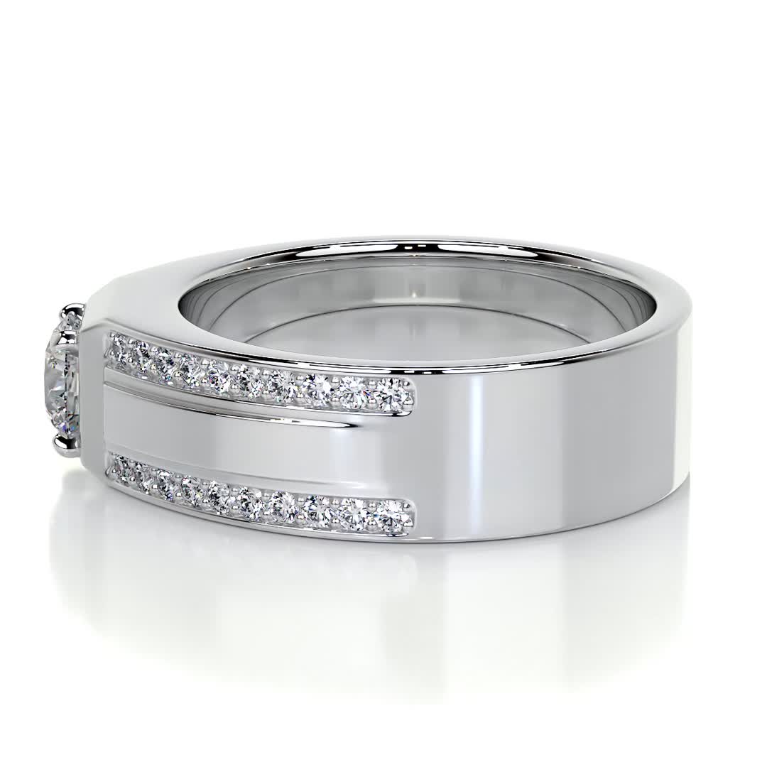 Raquel Diamond Wedding Band (1.25 Carat) -14K White Gold、mySite、hinf8tx79