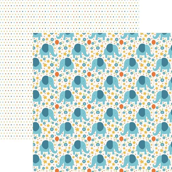 Scrapbook Paper - Blue Elephants、mySite、ghnorth
