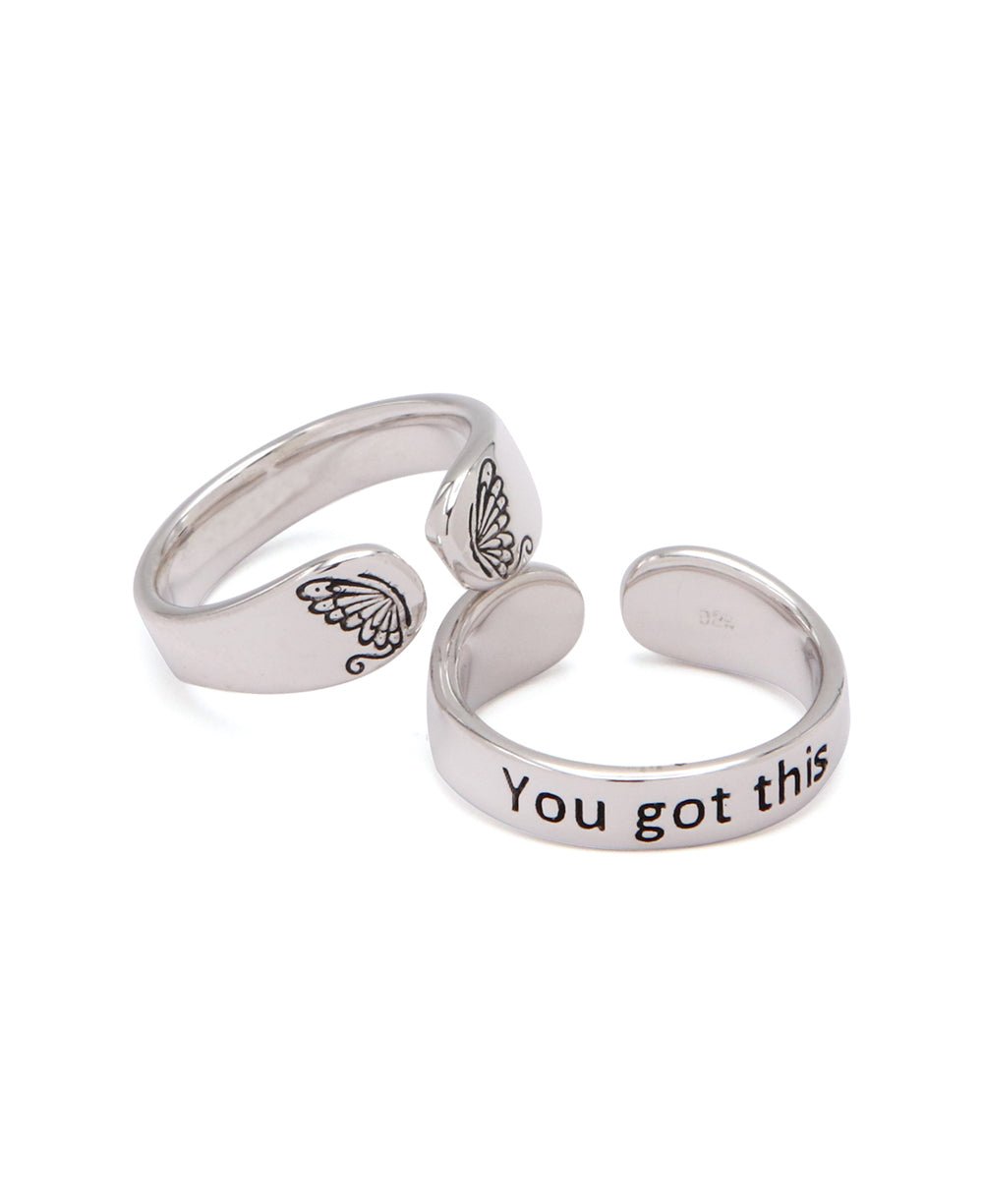 You Got This Sterling Silver Adjustable Inspirational Ring、mySite、topwebapps