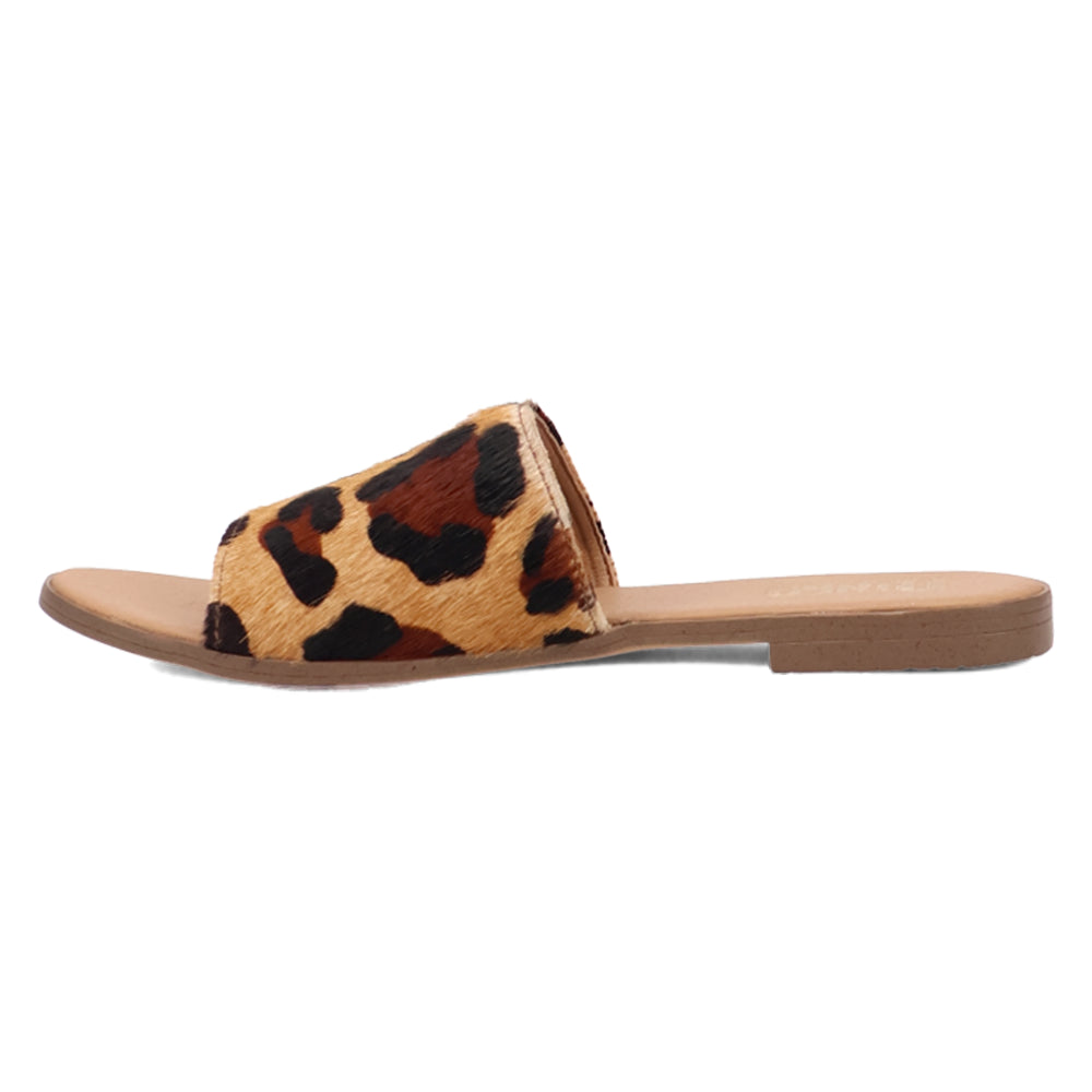 Tabby Leopard Print Slide Flat Sandals、mySite、gtrtttuynbv