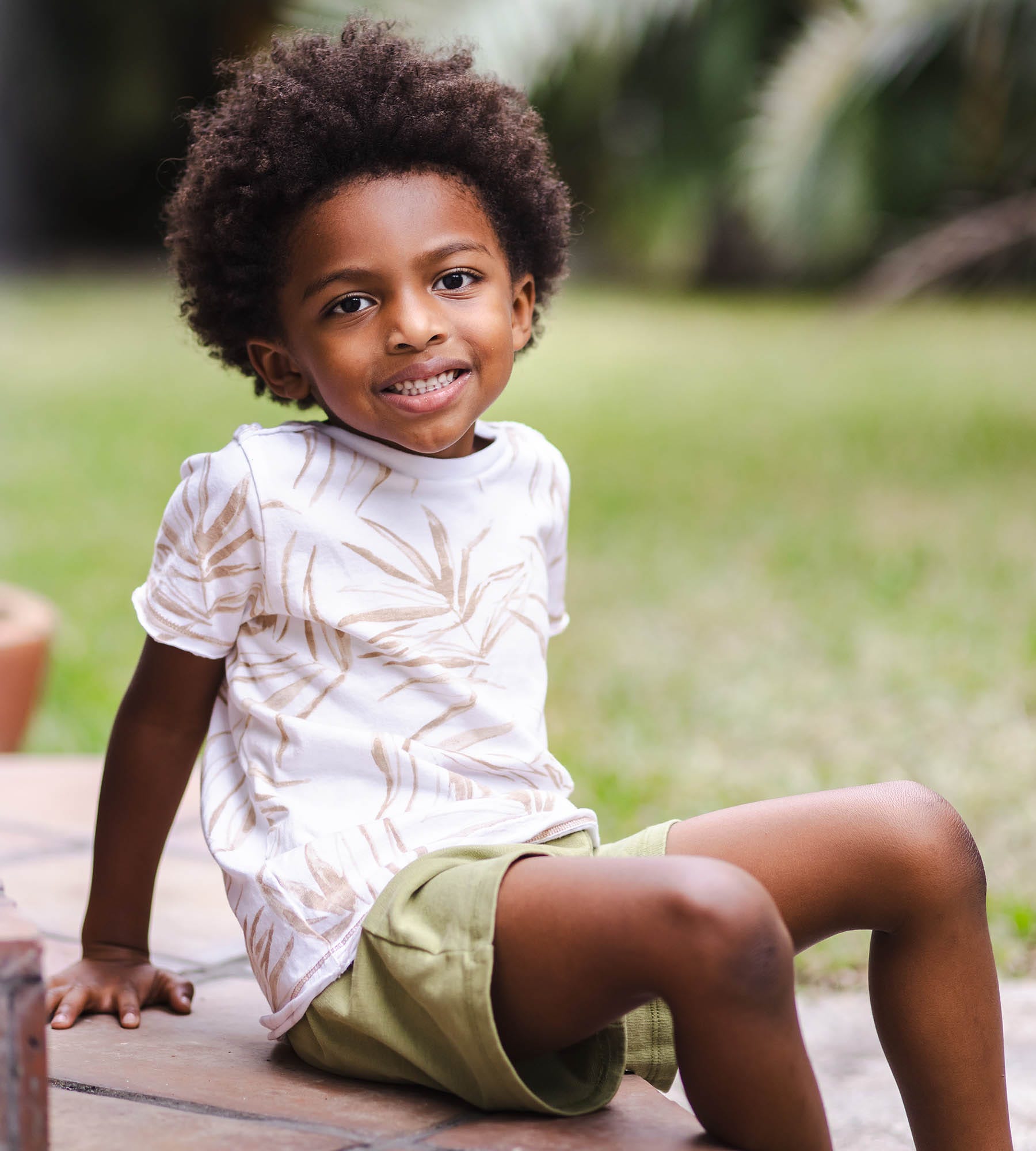  Shady Palms Organic Boy Top & Shorts Set、mySite、layawaytickets