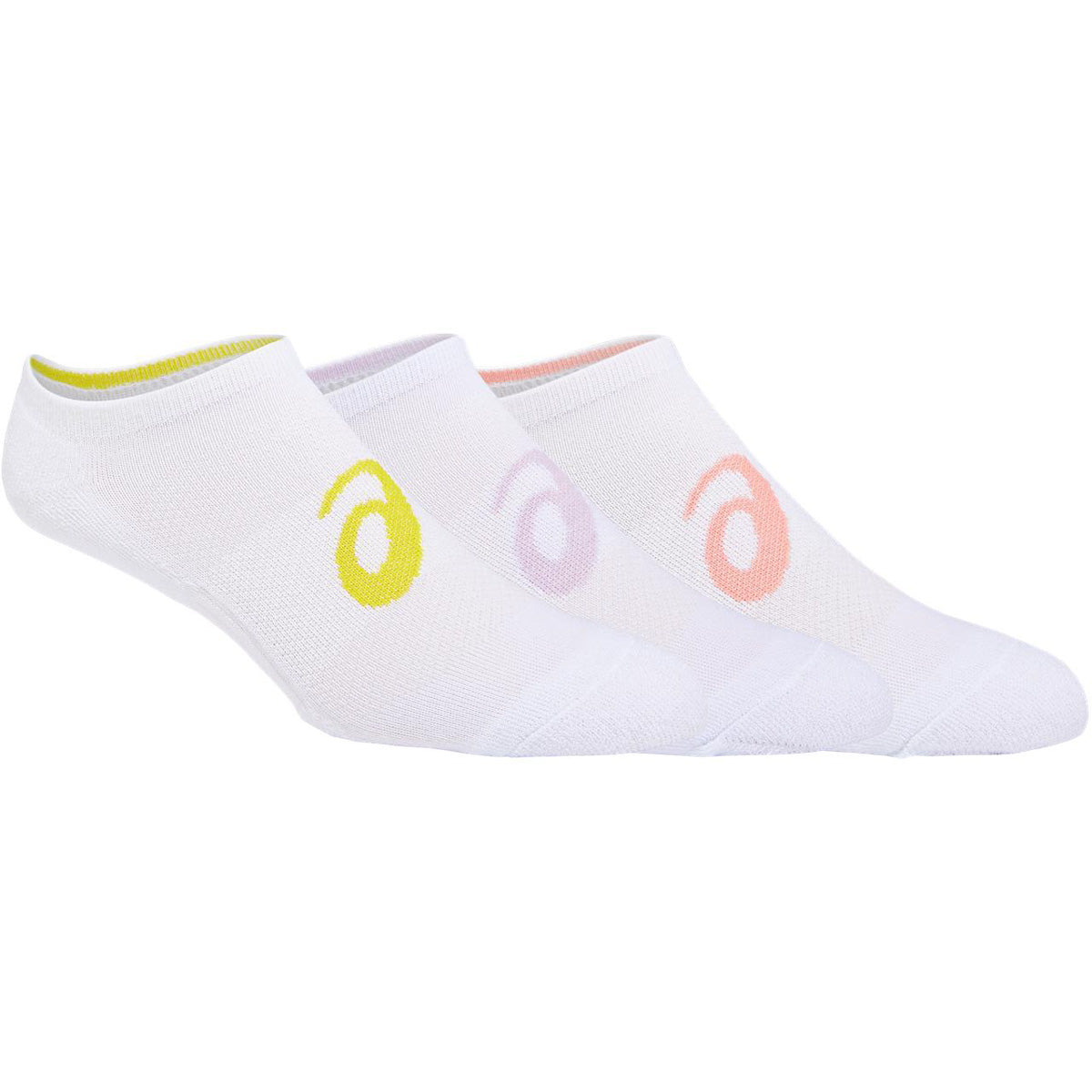 Asics Women's Invasion No Show Socks 6 Pack (Brilliant White)