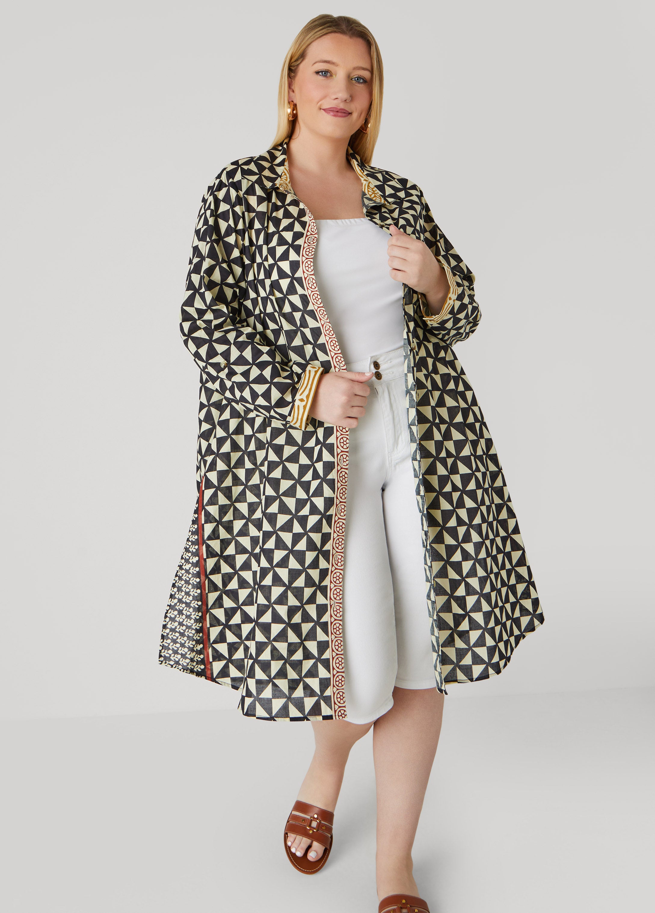 Geo Cotton Duster Shirt、mySite、bengalsvssteelers